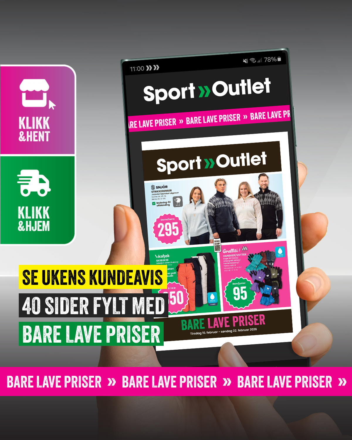 Sport Outlet Facebook ad: *𝗕𝗮𝗻𝗸-𝗯𝗮𝗻𝗸* Hvem der?