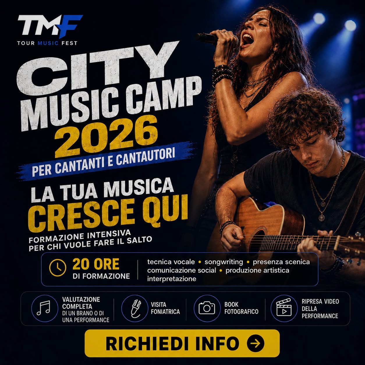 Tour Music Fest Facebook ad: Canti? 20 ore per far crescere la tua musica