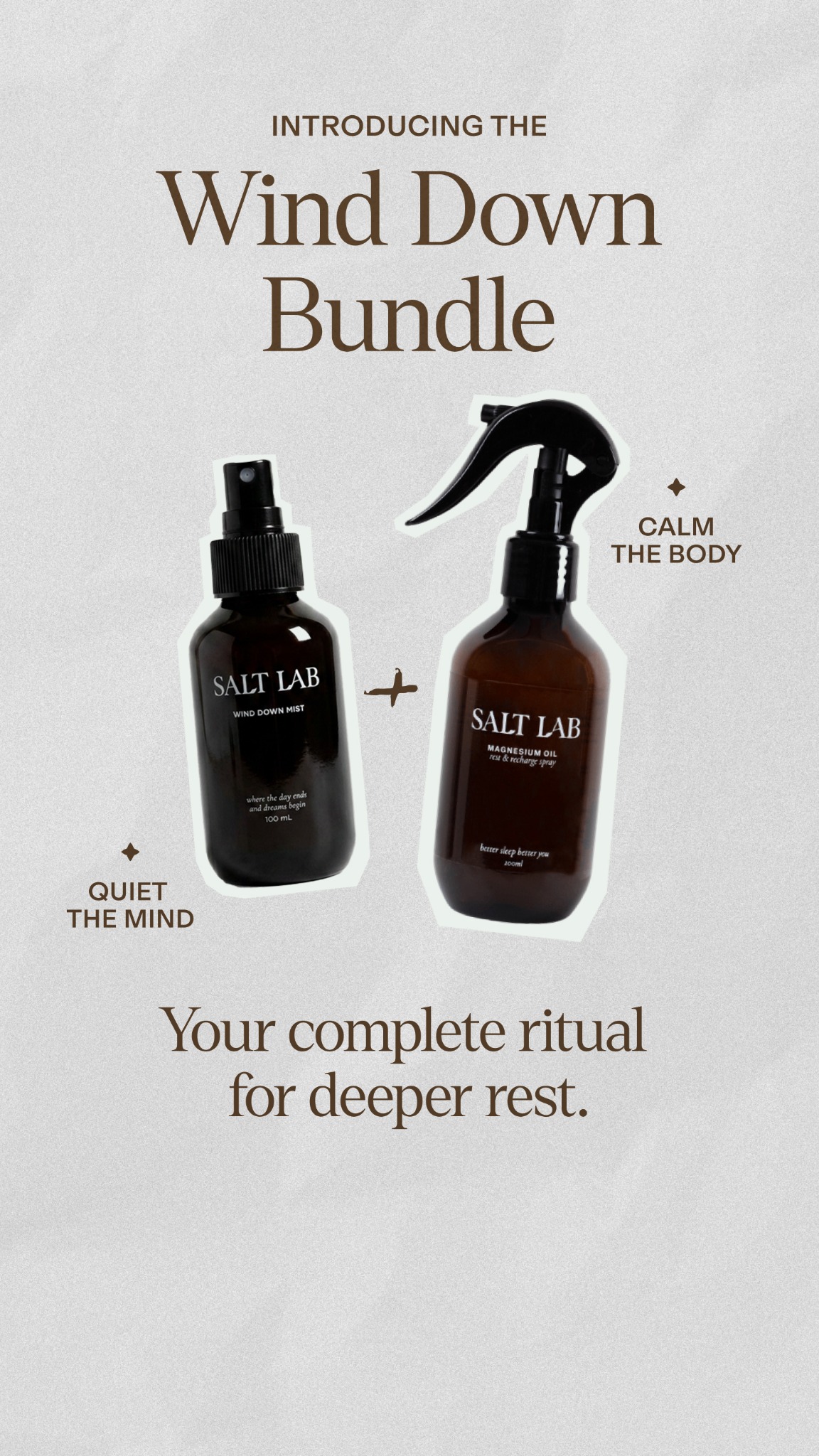 Salt Lab Facebook ad: Your new wind down ritual