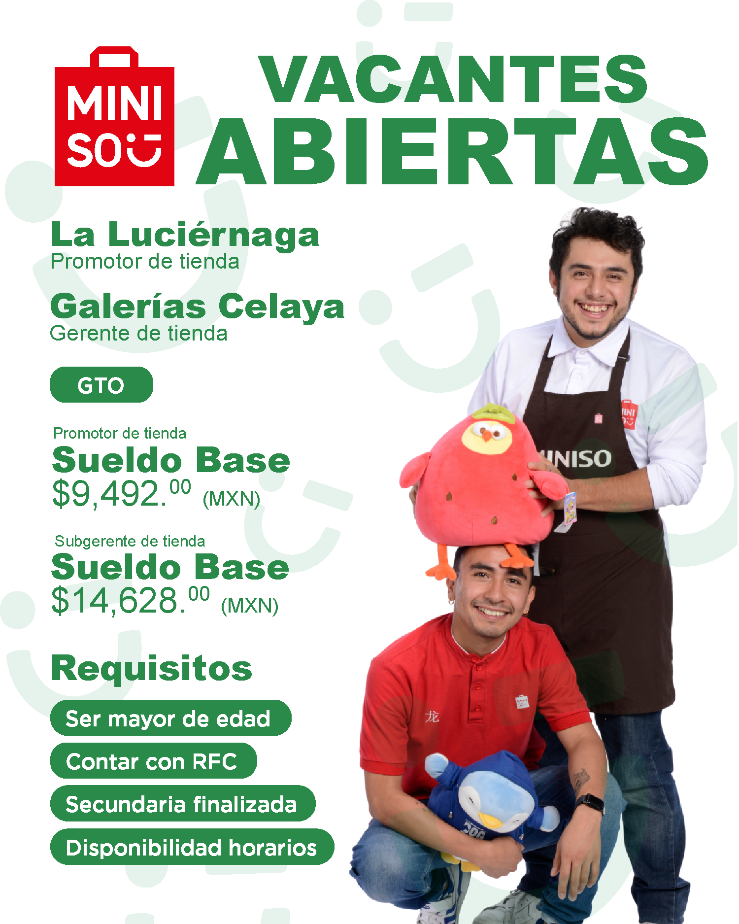 Miniso México - Reclutamiento Facebook ad: ESCRÍBENOS HOY