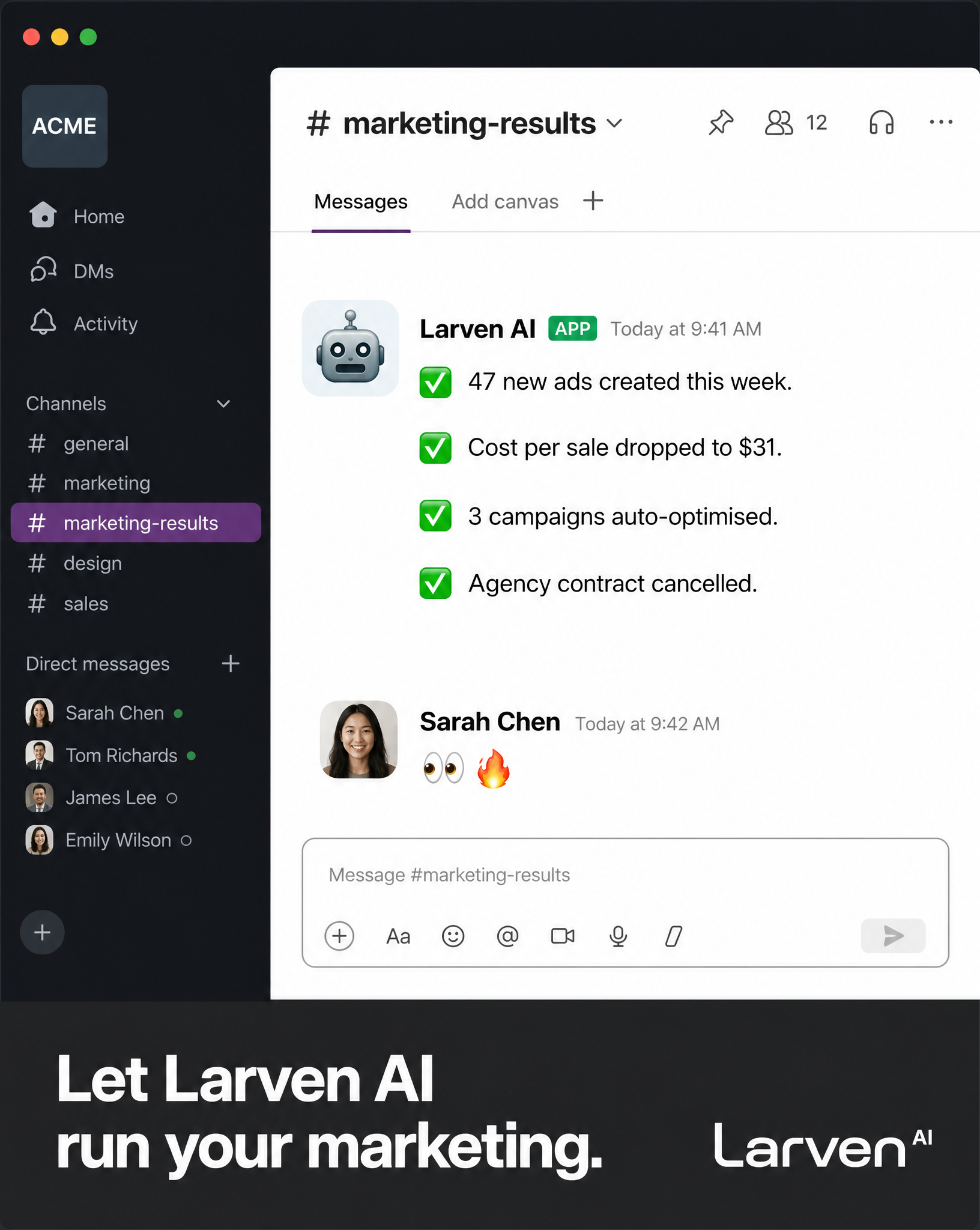 Larven AI Facebook ad