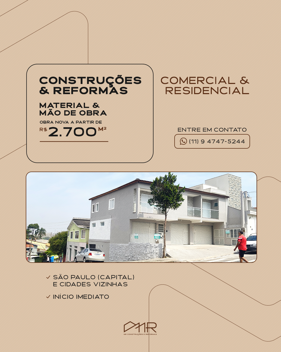 MR Obras Facebook ad from May 22, 2026