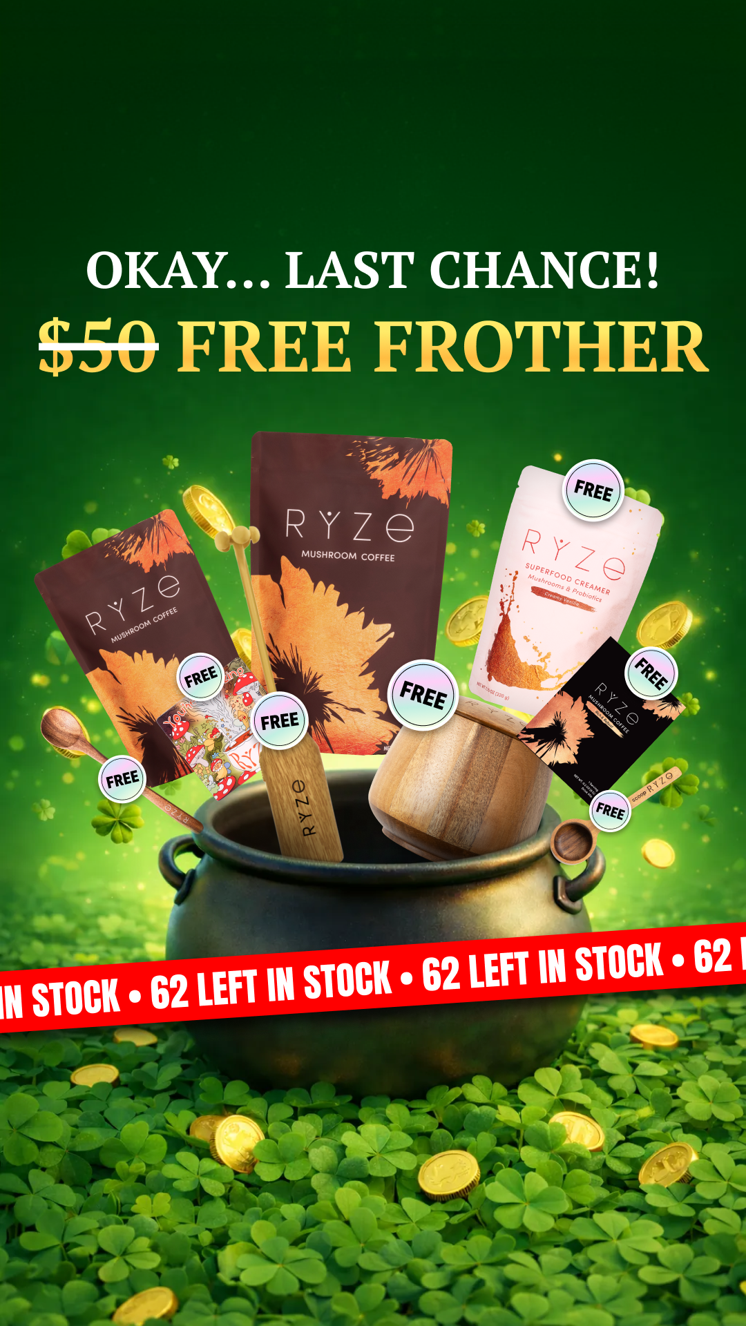 RYZE Superfoods Facebook ad