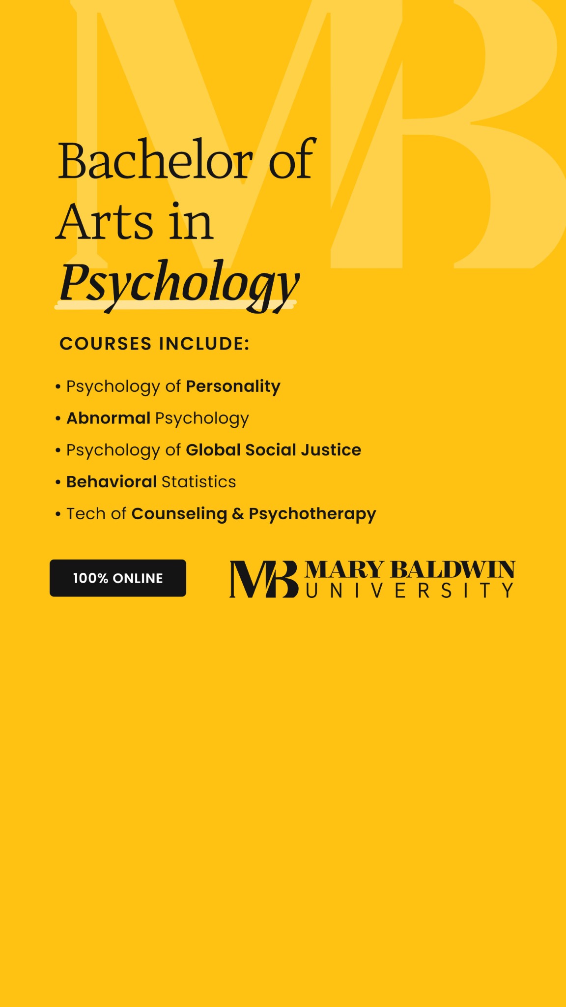 Mary Baldwin University Facebook ad