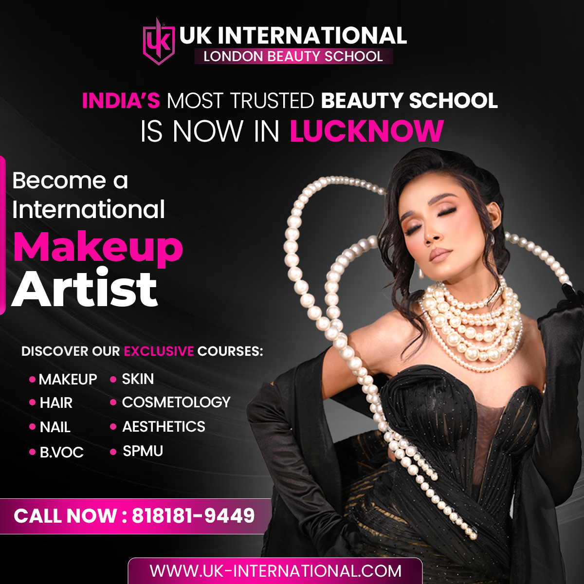 UK International London Beauty School Facebook ad from Jun 2, 2026