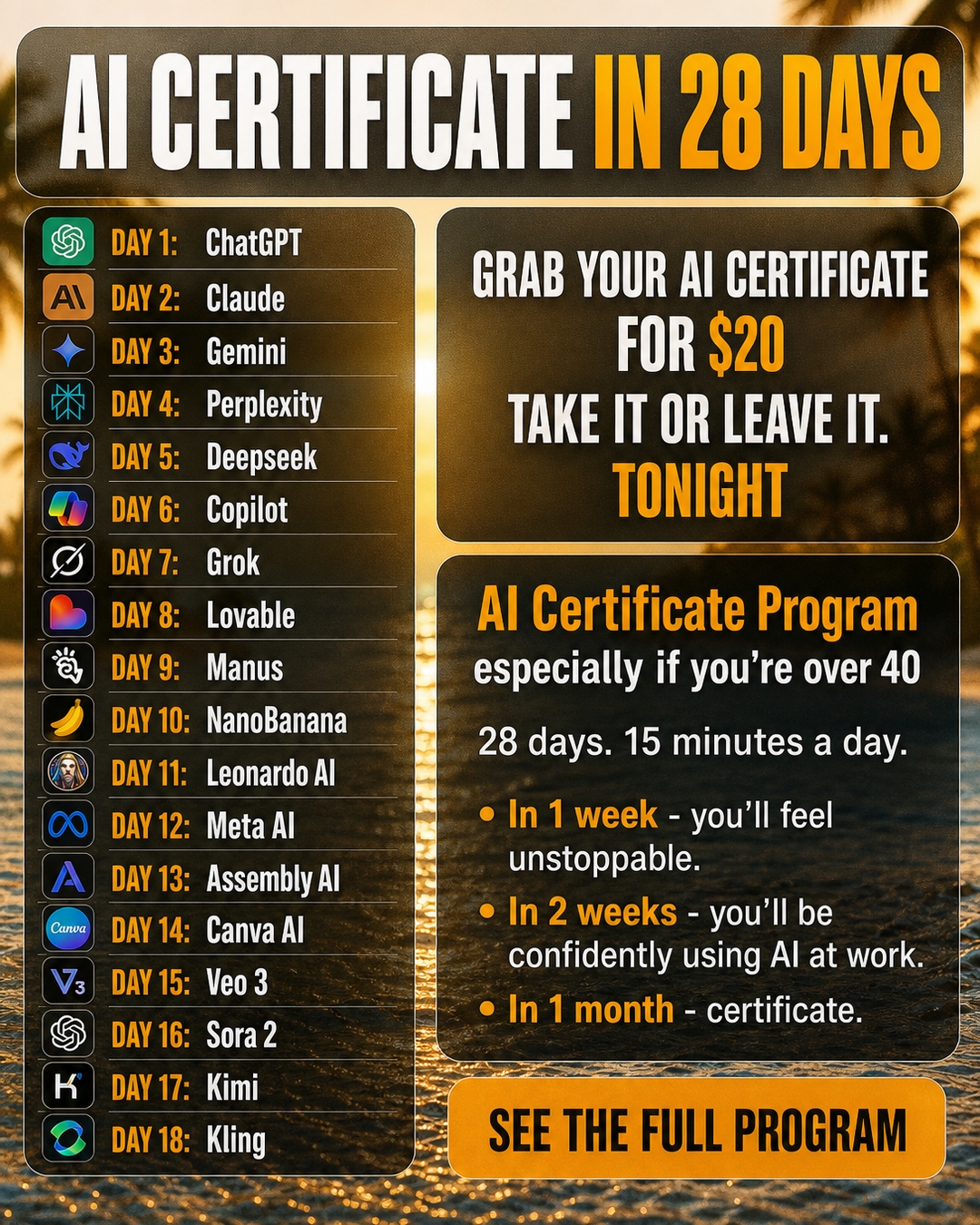 AI Weekly Facebook ad