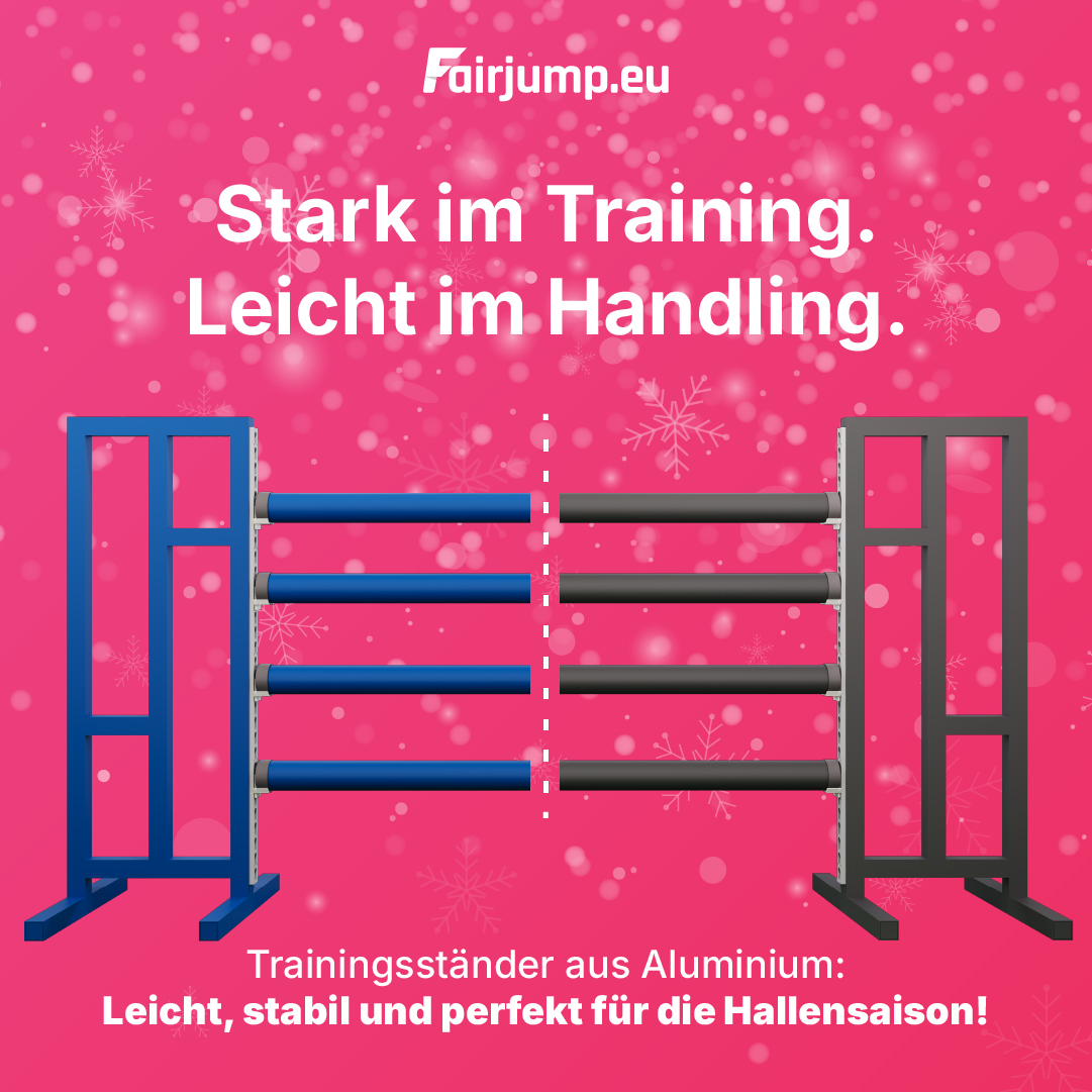 FAIRJUMP.eu Facebook ad: Leichte Alu-Hindernisse!