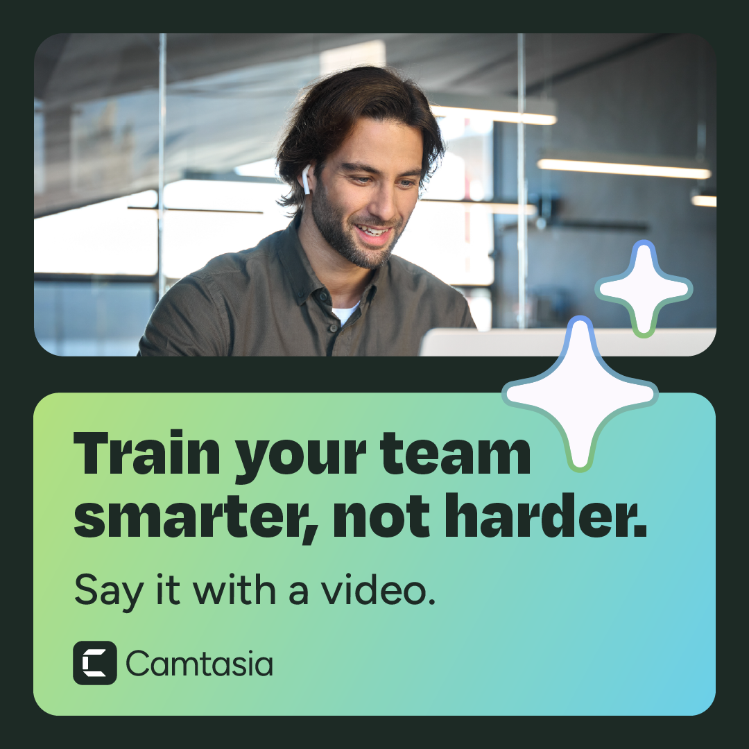 Camtasia Facebook ad: Say it with a video