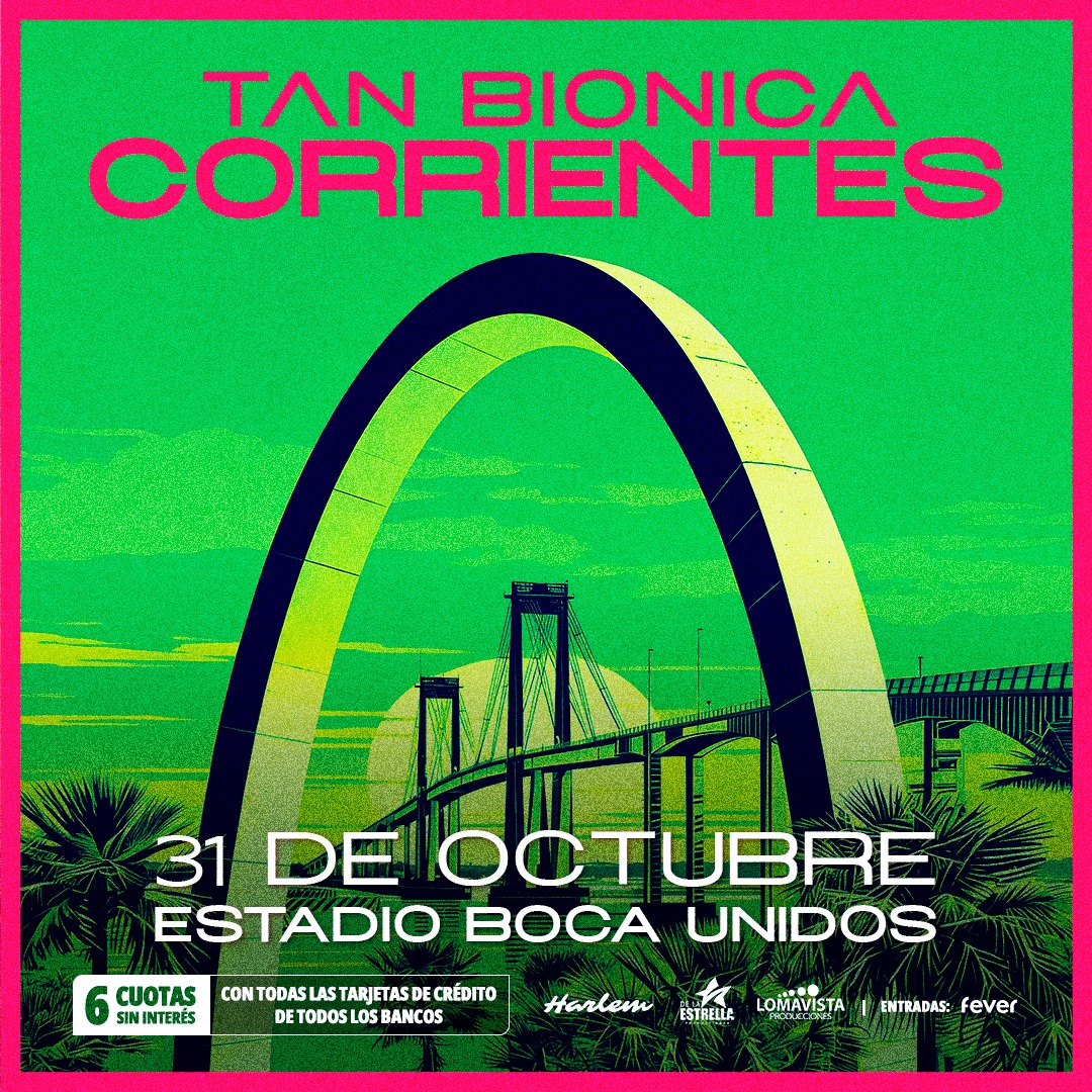 Harlem Shows Facebook ad: TAN BIONICA en Corrientes | 31 de octubre
