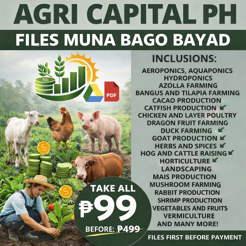 Agri Capital PH Facebook ad: Good news, sa halagang ₱99 lang, pwede ka…