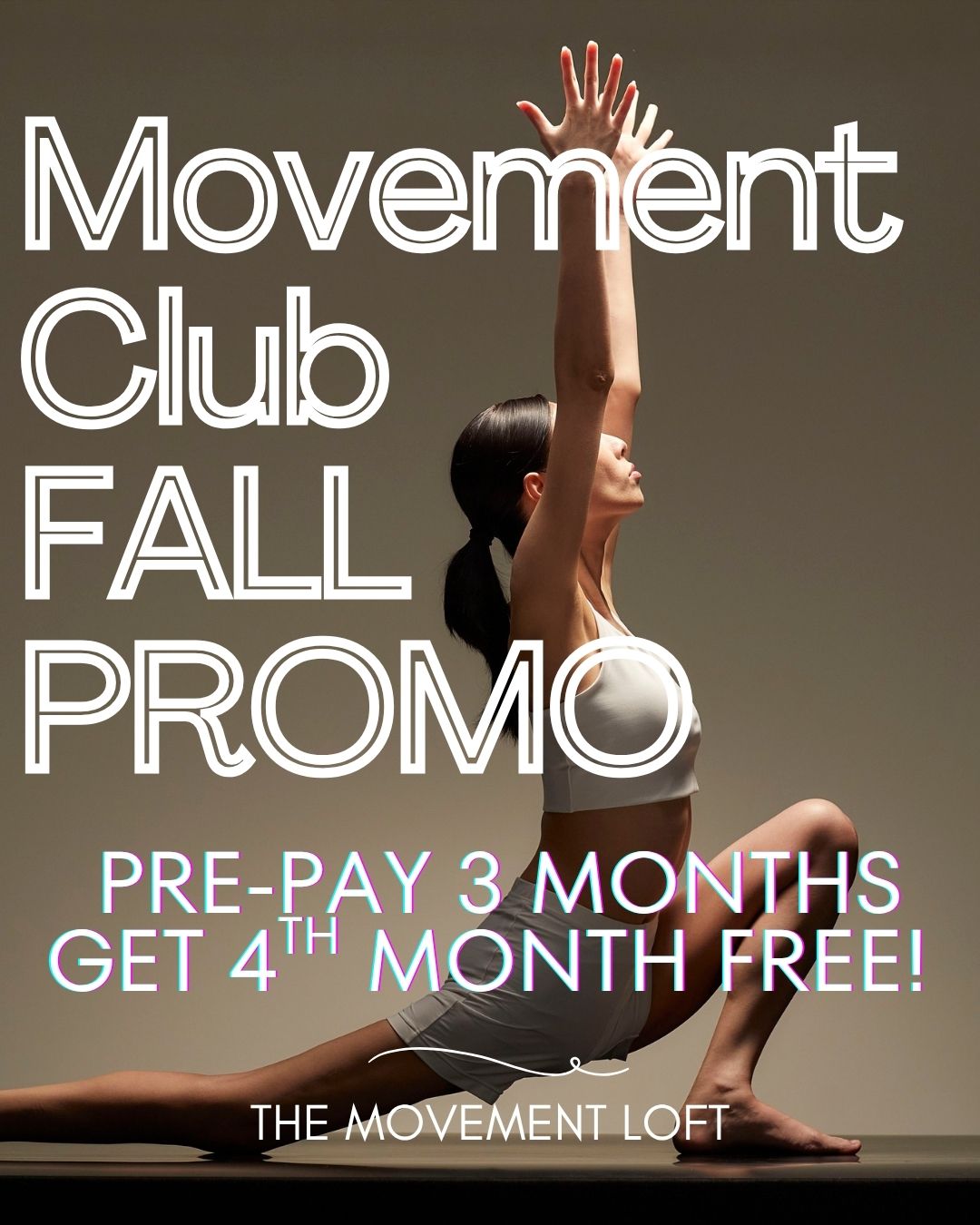 The Movement Loft Facebook ad: Recharge your routine | Pre-pay 3 months, get…