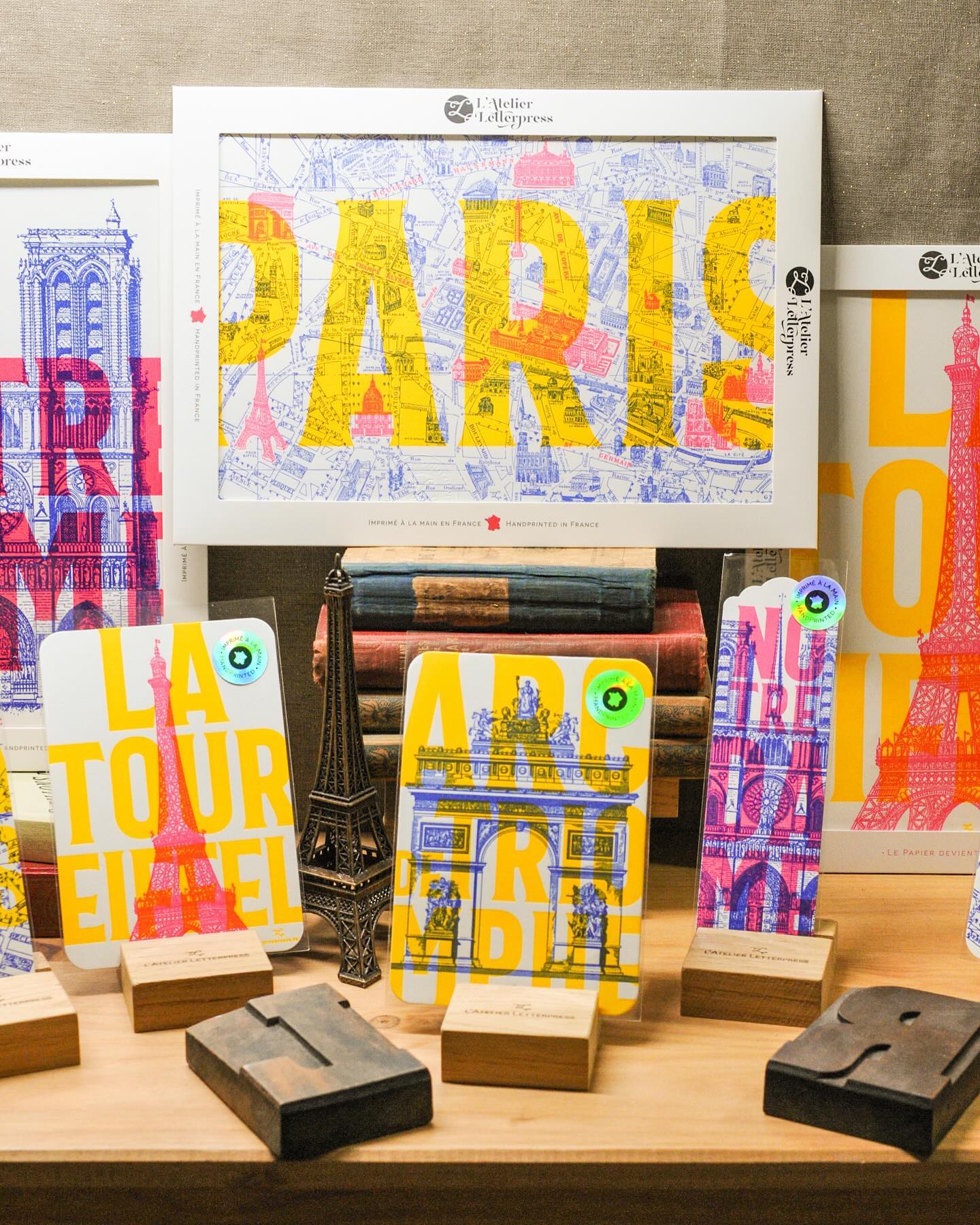 L'Atelier Letterpress Facebook ad: Collection Paris Pop, Paris brille de ses plus…
