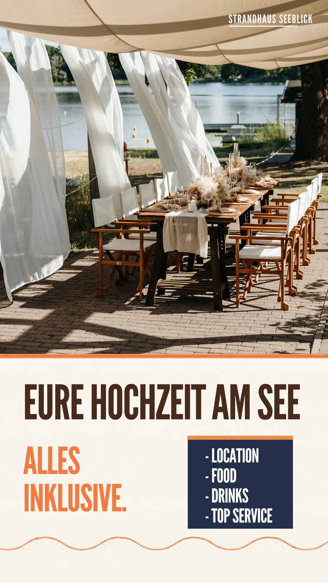 Strandhaus Seeblick Facebook ad: Traumhochzeit am See