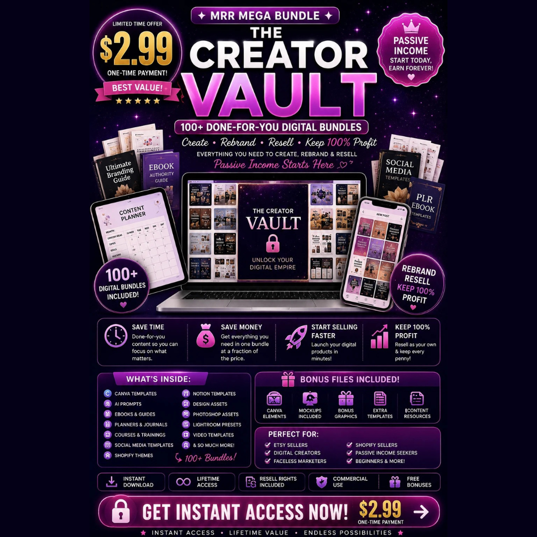 Posso Marketing Facebook ad: The Ultimate Digital Creator Bundle