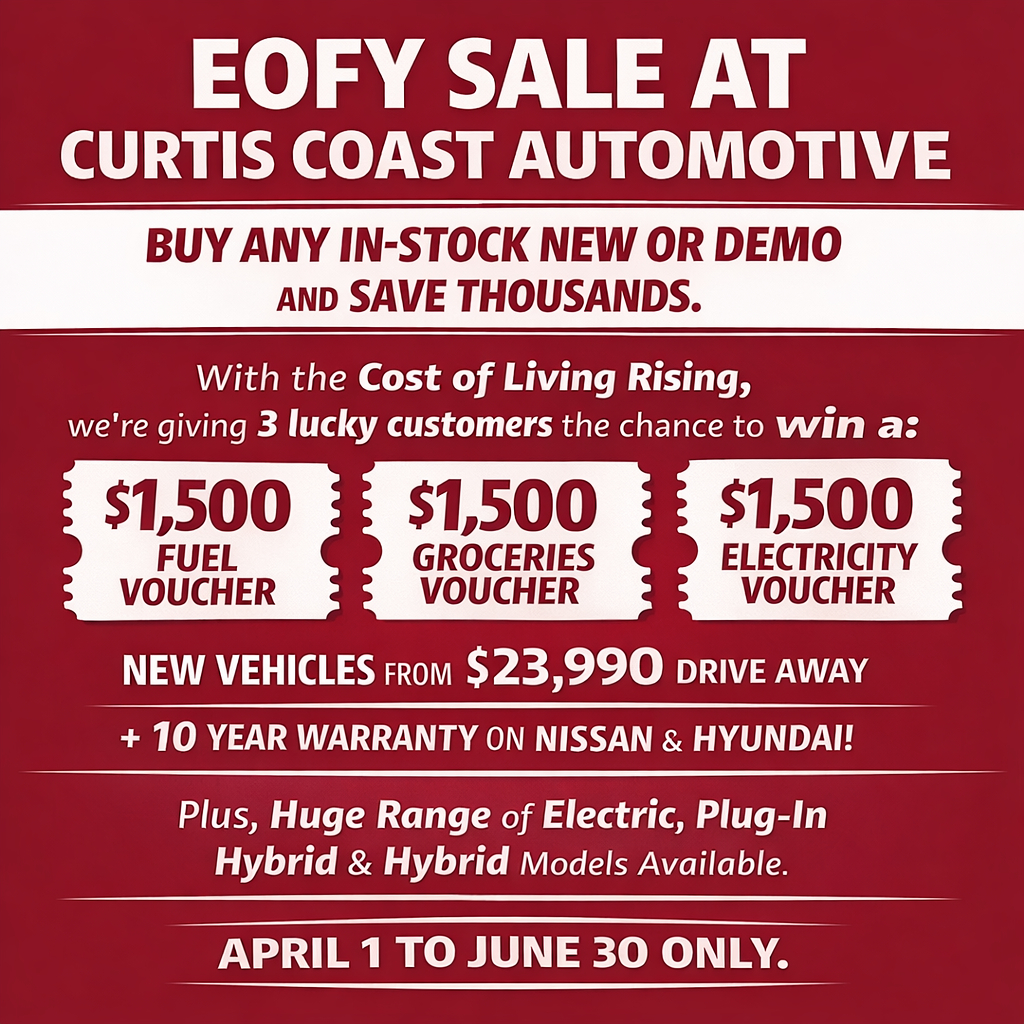 Curtis Coast Automotive Facebook ad: EOFY SALE AT CURTIS COAST AUTOMOTIVE!