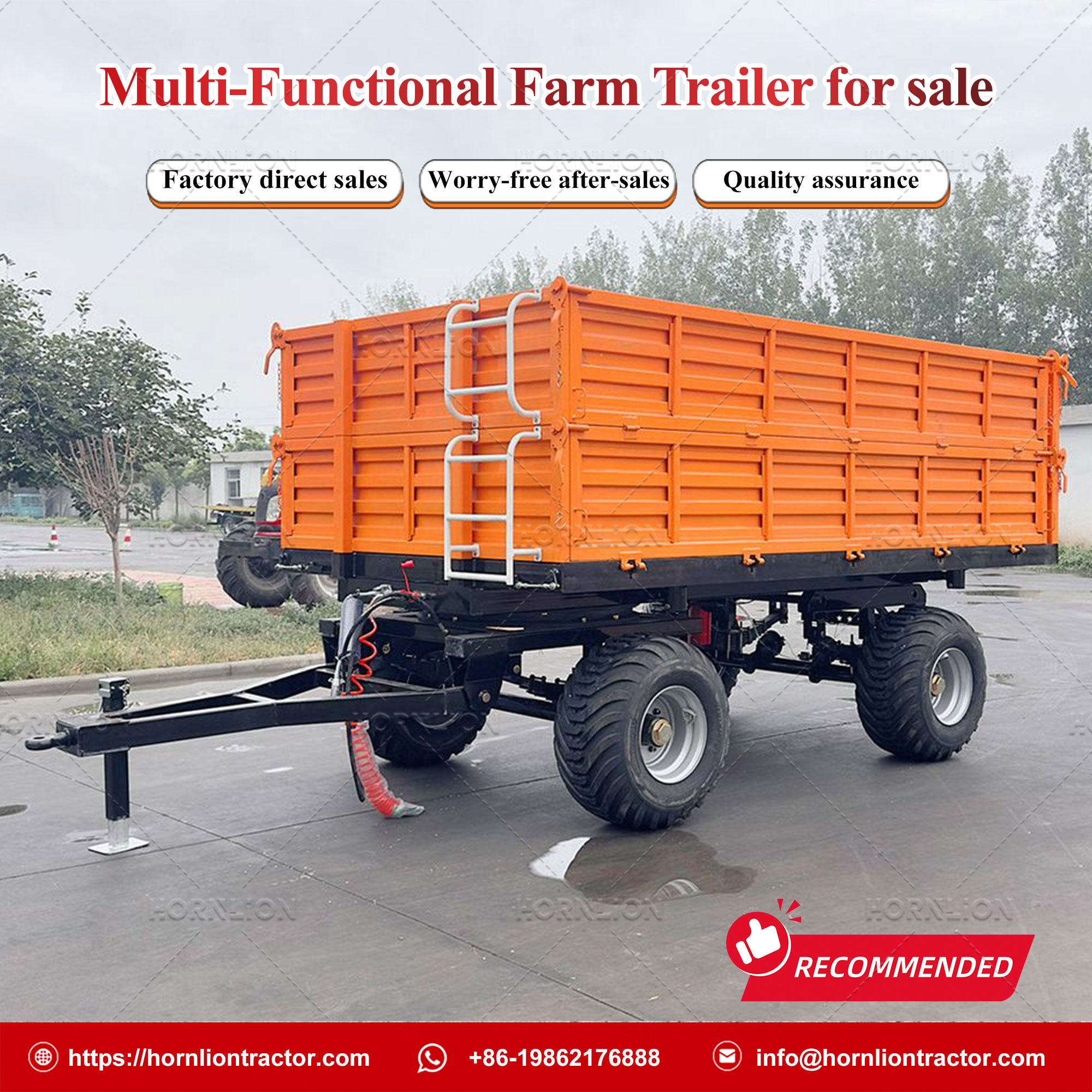 Hornlion Agricultural Machinery Facebook ad: Hornlion Tractor Trailer for Heavy Loads