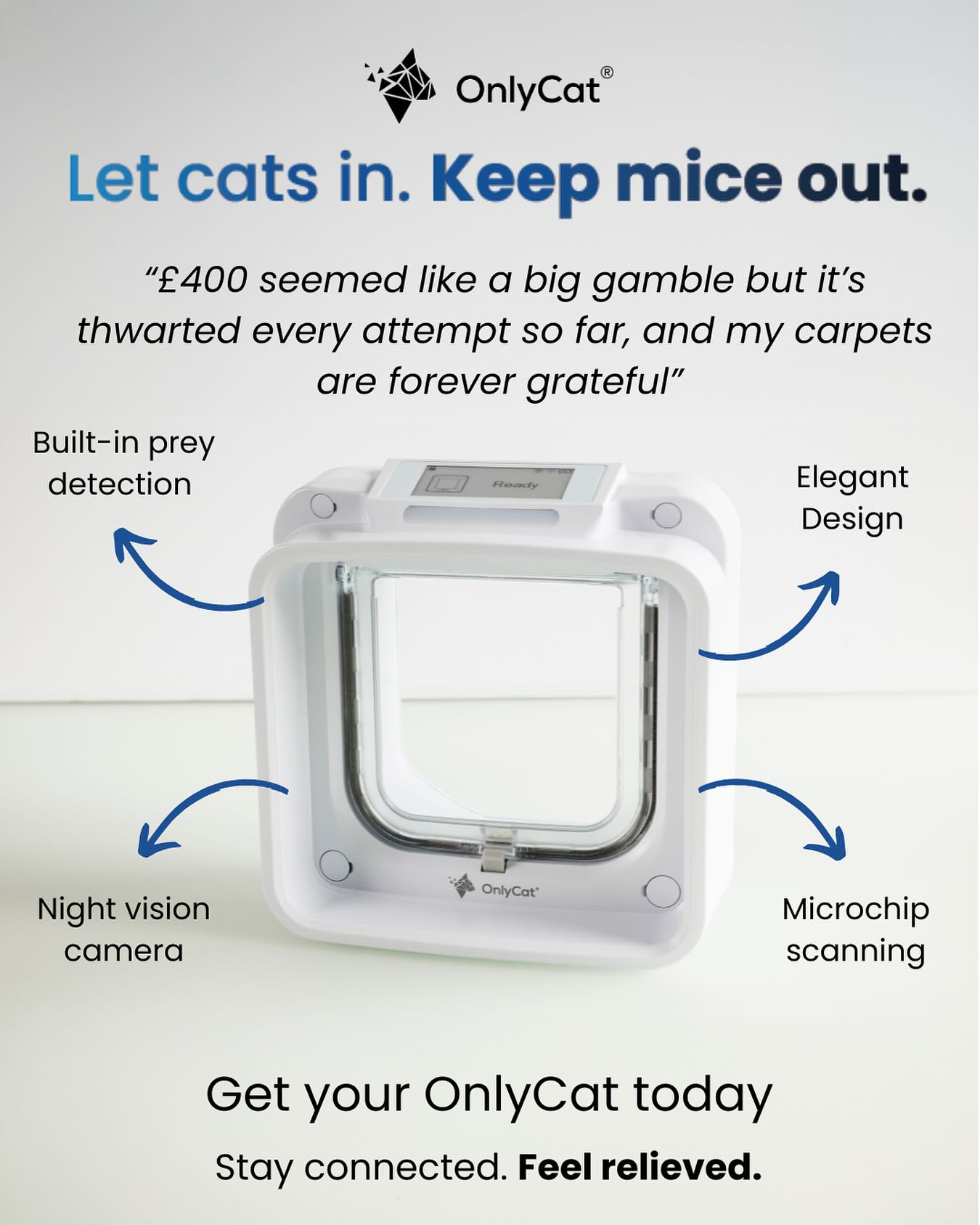 OnlyCat Facebook ad: Tired of uninvited guests?