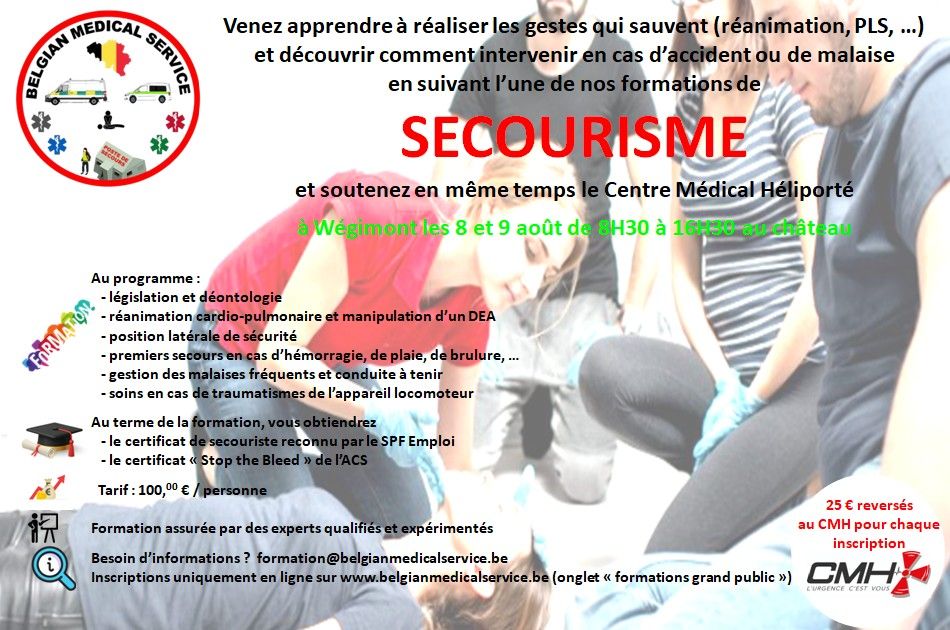Belgian Medical Service Facebook ad: Envie de soutenir le CMH tout en vous…