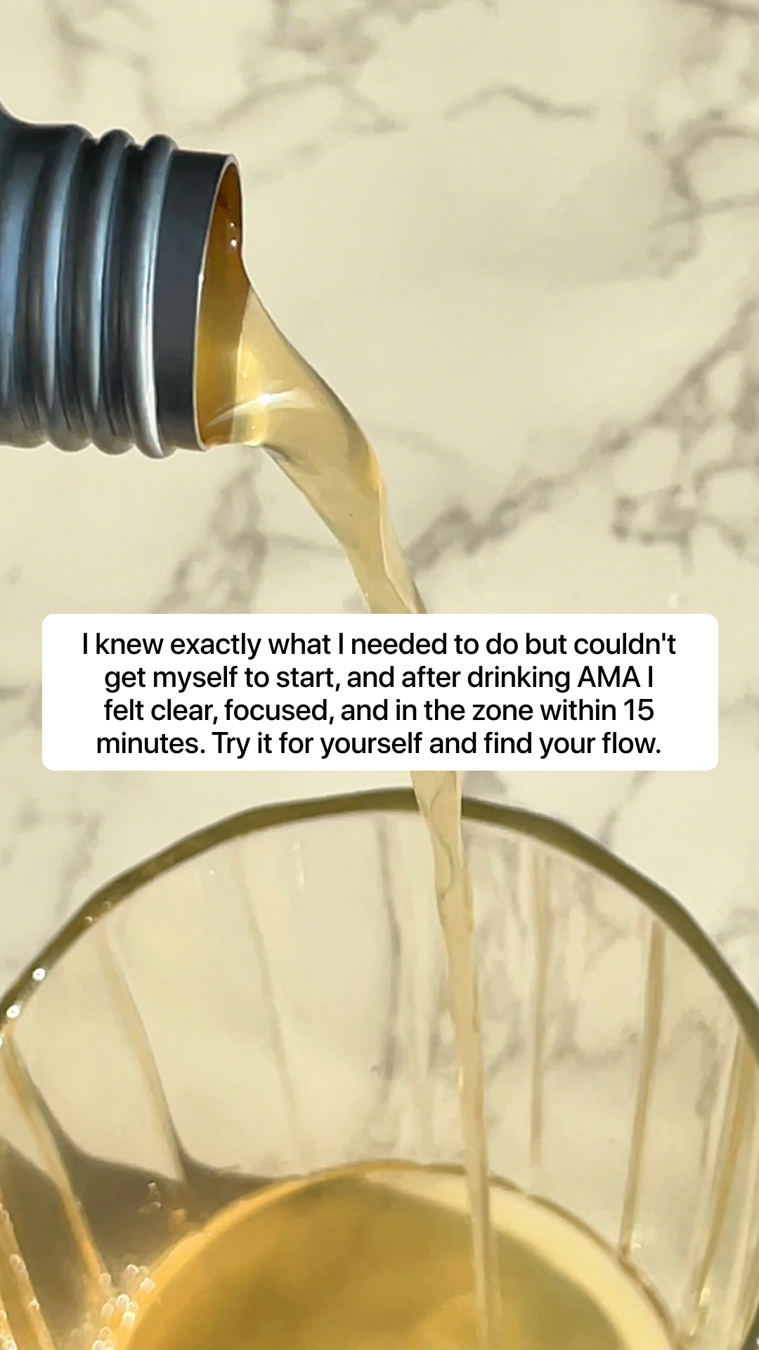 Drink AMA Facebook ad: Unlock Your Flow State. Drink AMA.