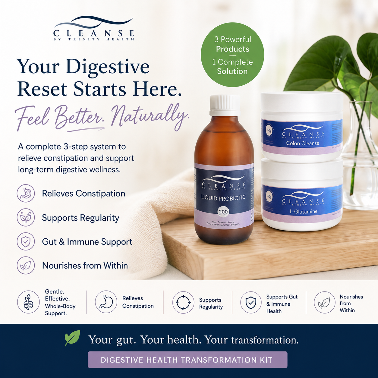 Cleanse Colonics Facebook ad: Claim Your Digestive Support Kit