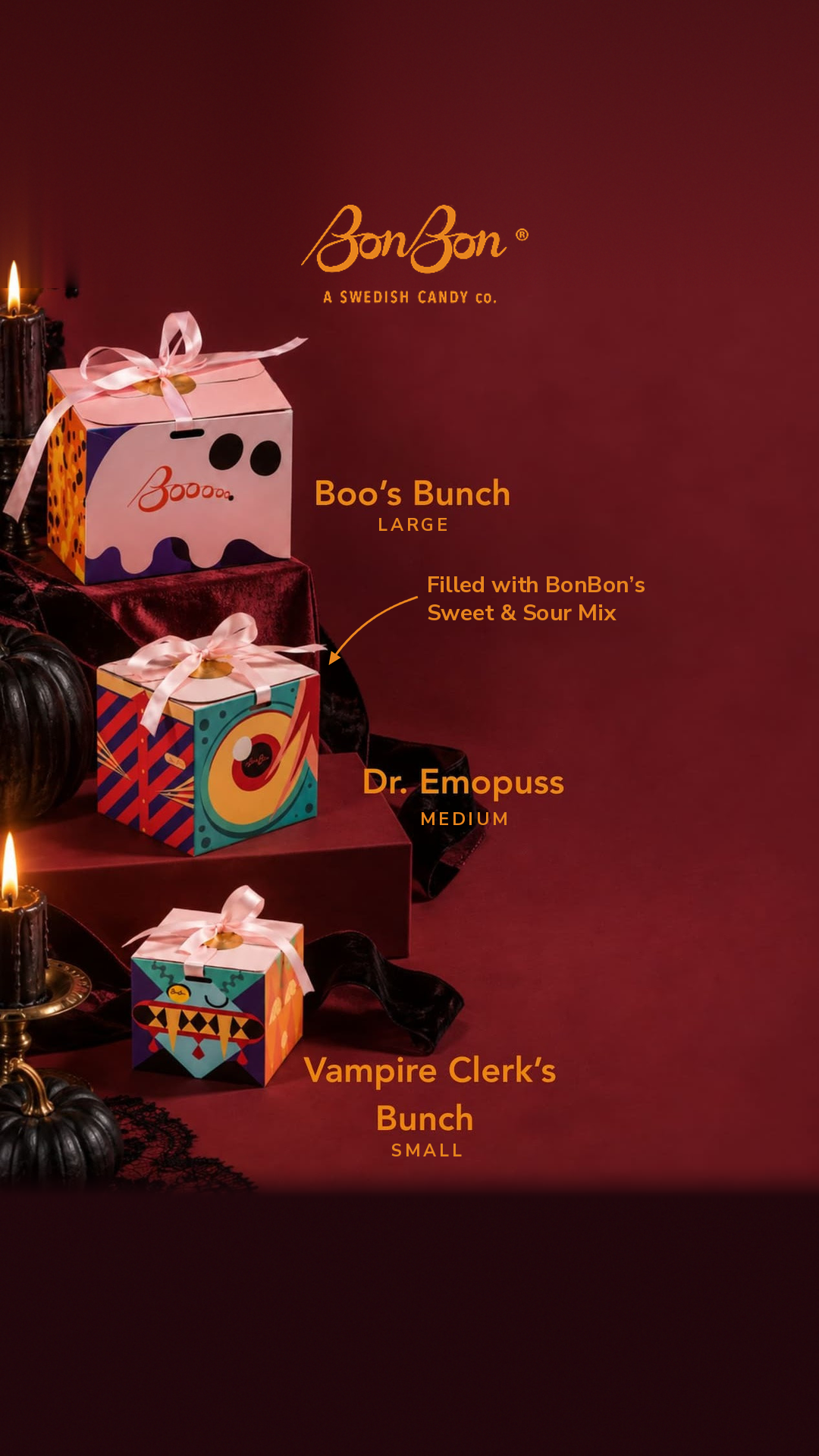 BonBon - A Swedish Candy Co. Facebook ad: BonBon Halloween Boxes