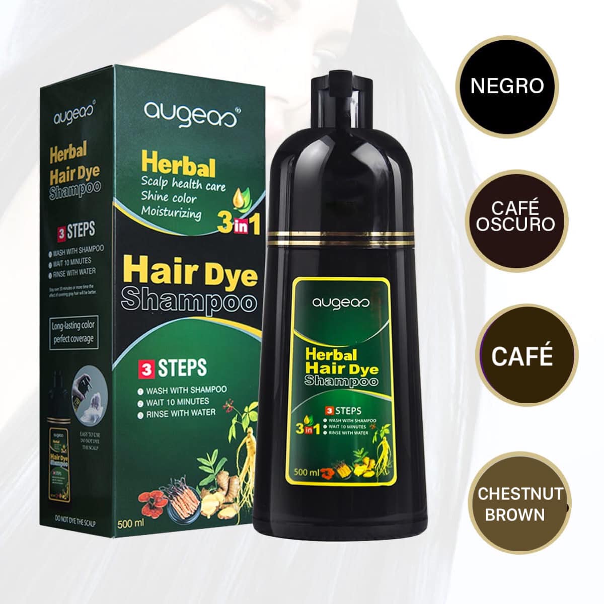 Todo y mas Facebook ad: ¡Dile adiós a las canas con Shampoo tinte…