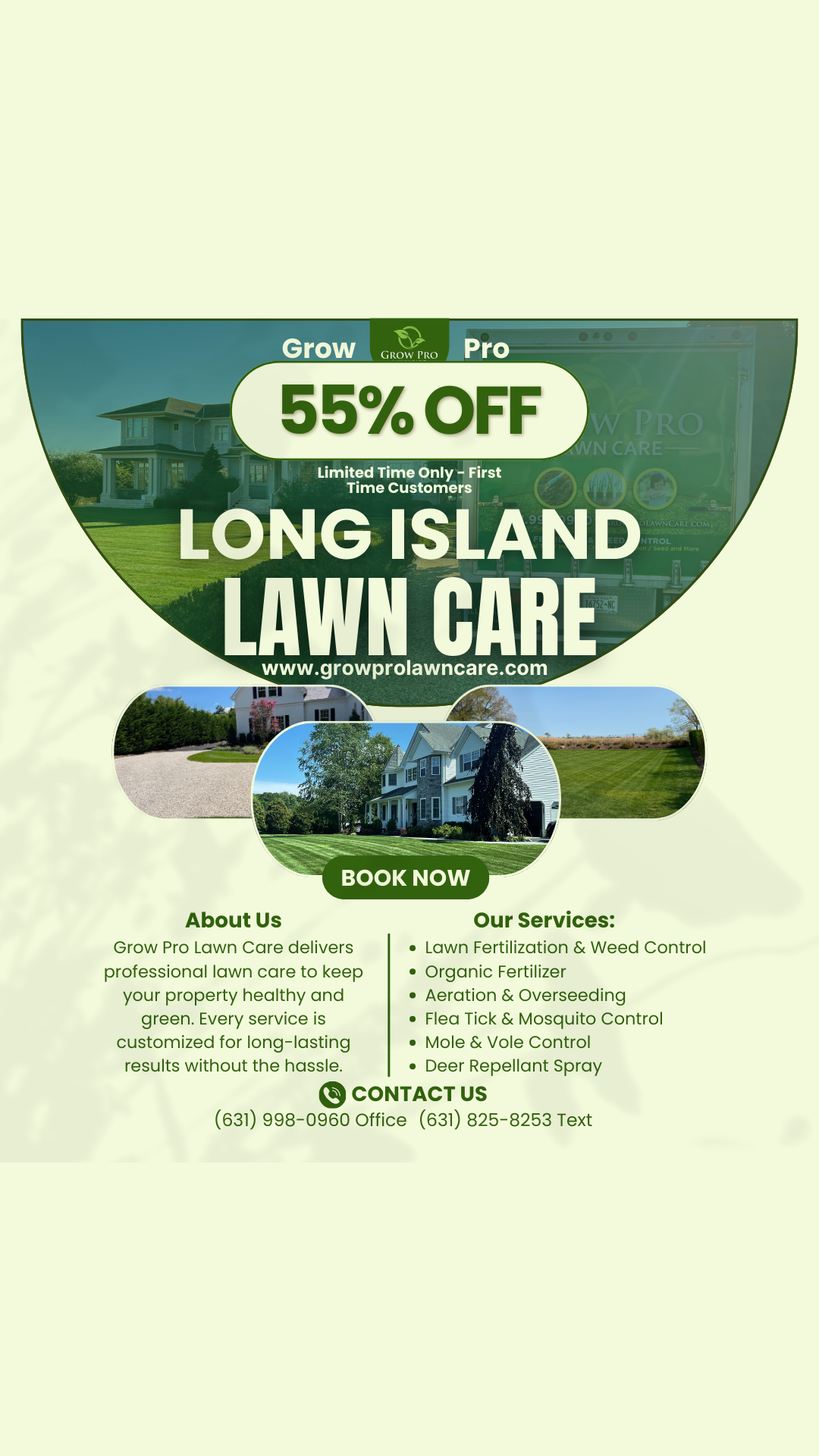 Grow Pro Lawn Care Facebook ad from Mar 2, 2026