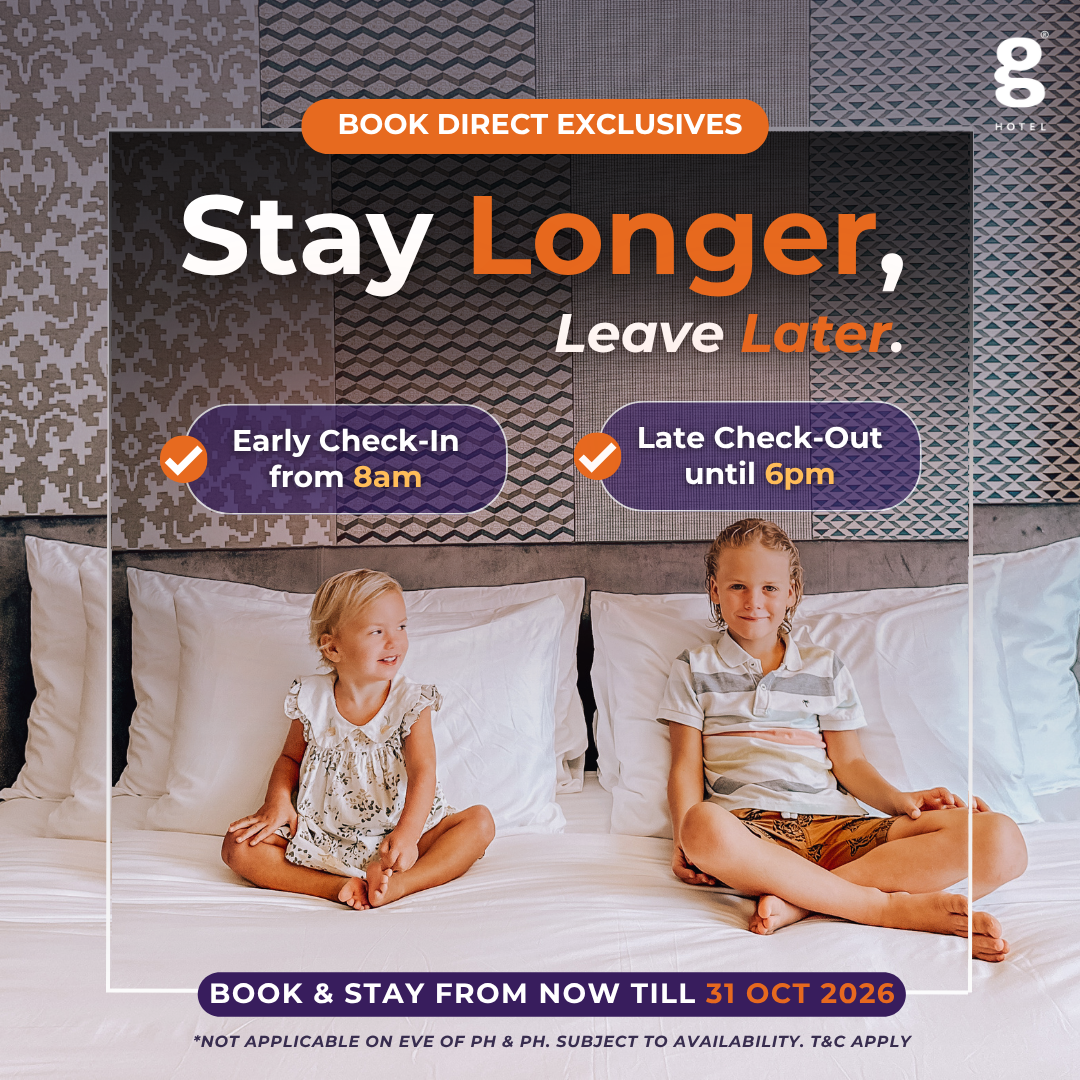 G Hotel Gurney Facebook ad: ππ¨π¨π€ ππ’π«πππ with us, enjoy exclusive perksβ¦