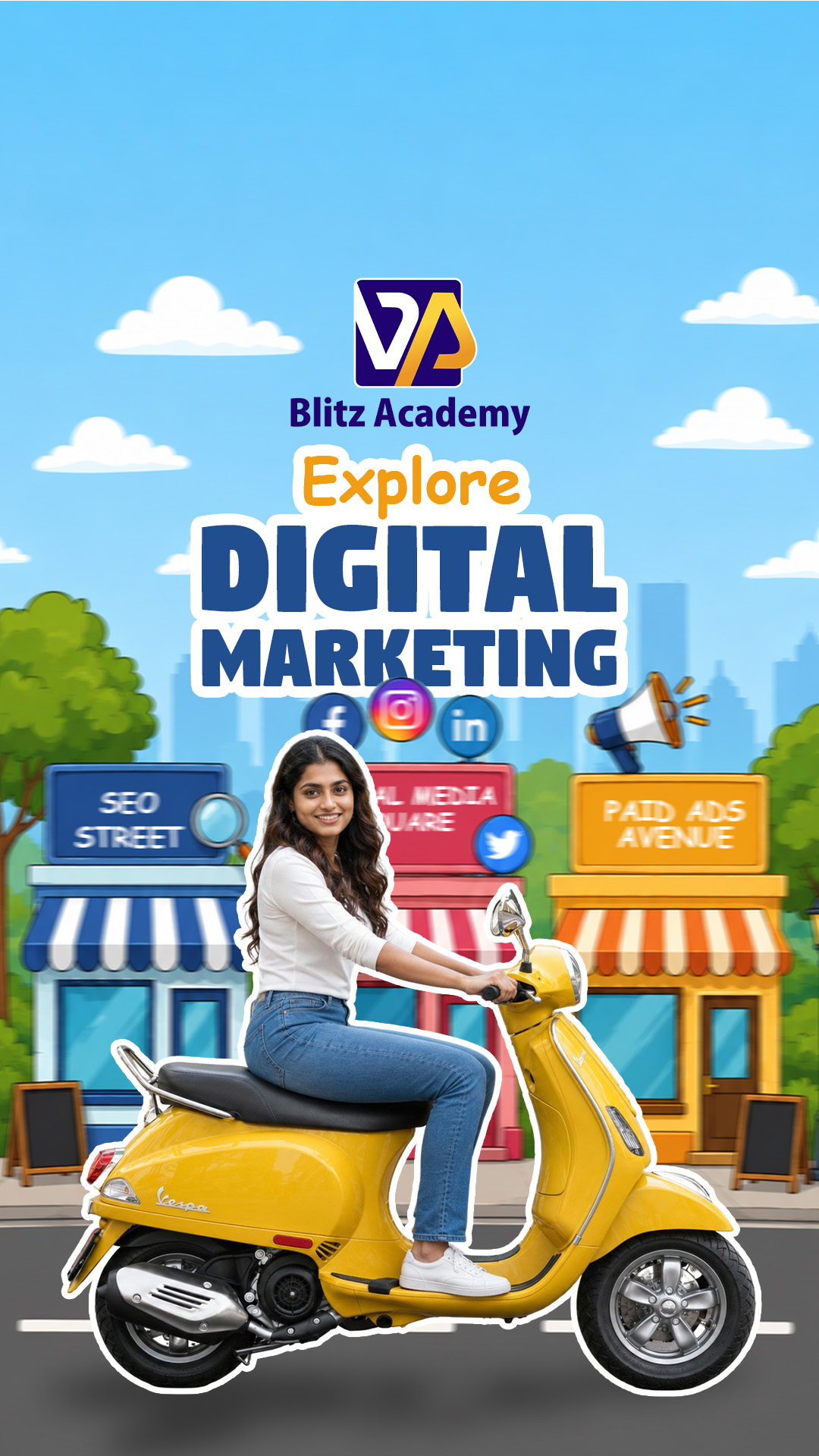 Blitz Academy Facebook ad: Digital Marketing is no longer optional, it’s essential.