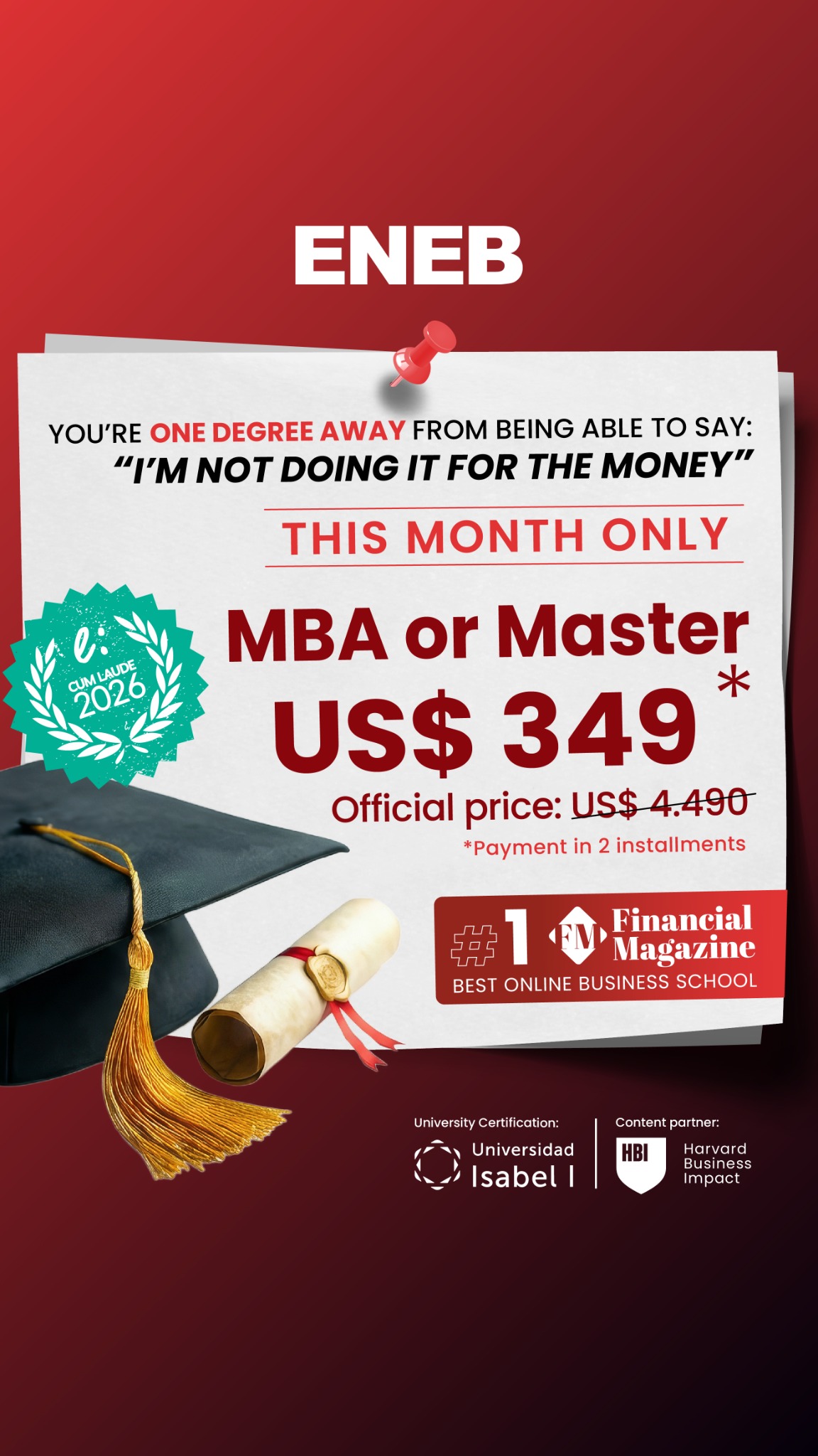 ENEB - European Business School of Barcelona Facebook ad
