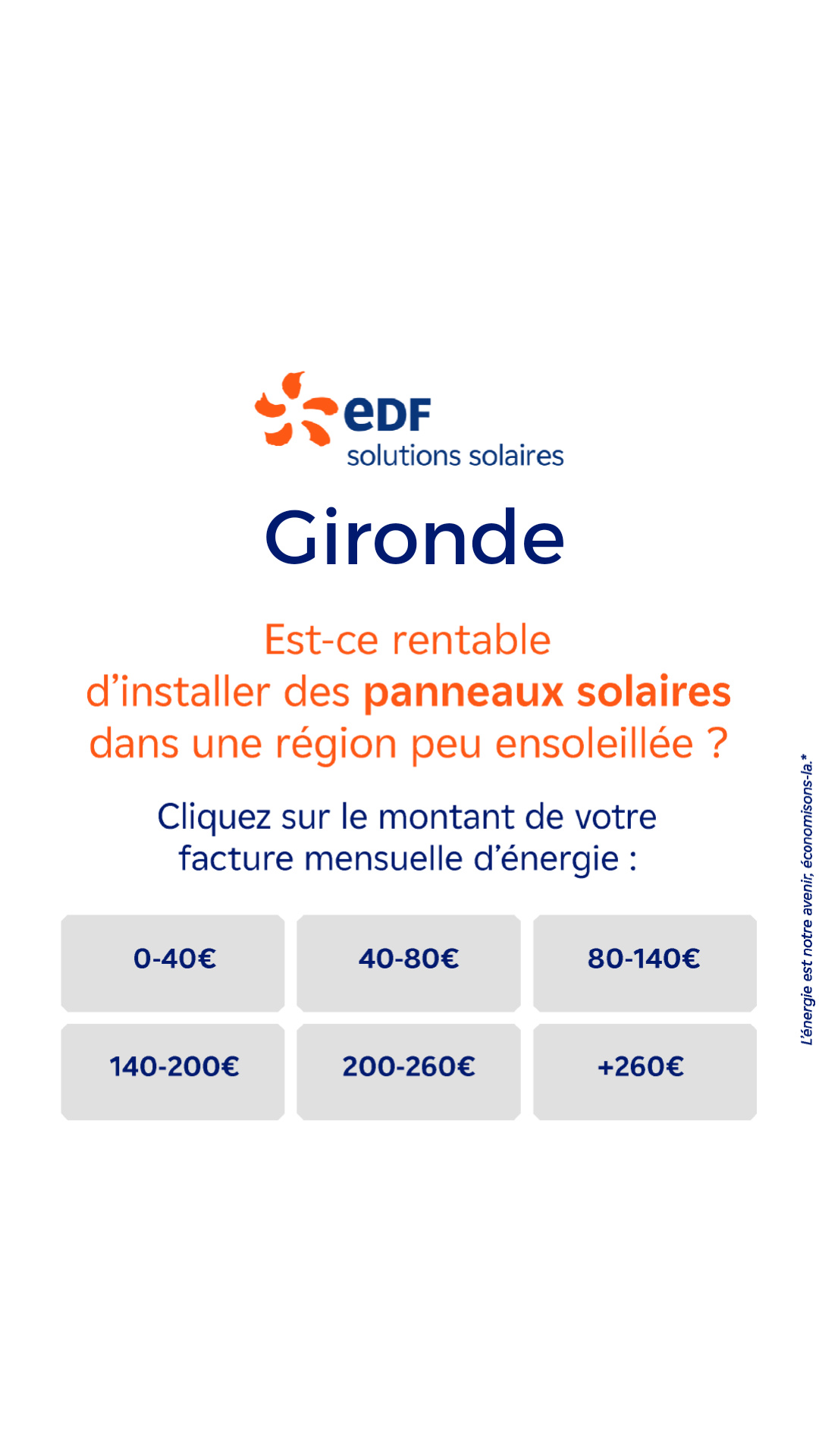 Mes offres EDF solutions solaires Facebook ad