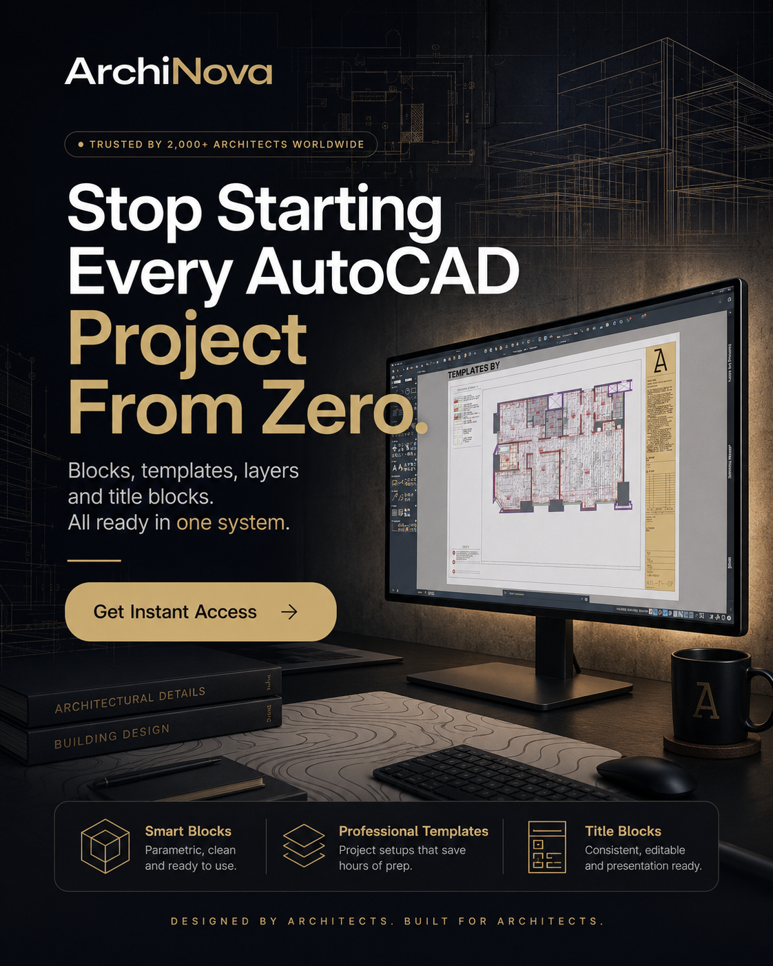 Novagoods Facebook ad: Design Faster in AutoCAD