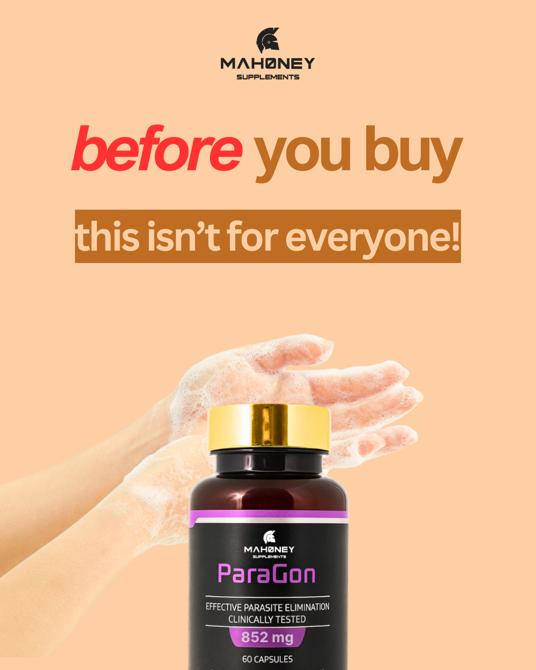 Mahoney Supplements Facebook ad