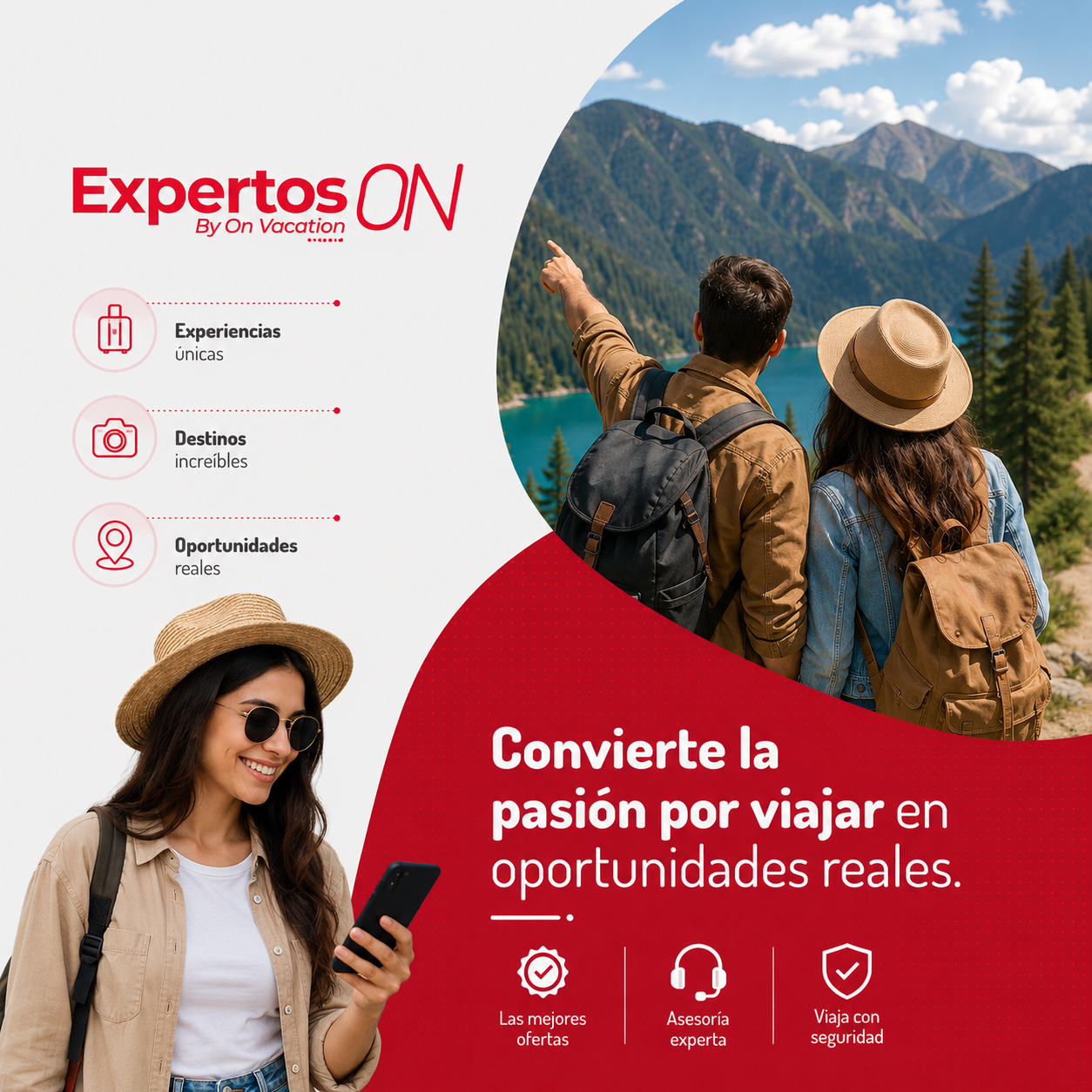 On Vacation Facebook ad: Lleva tu pasión por los viajes al siguiente…