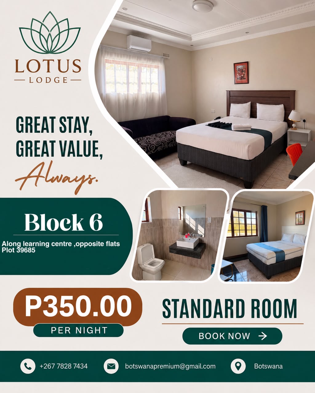 Lotus Lodge Block 6 Facebook ad: From P300 Enjoy an incredible 30% DISCOUNT on…