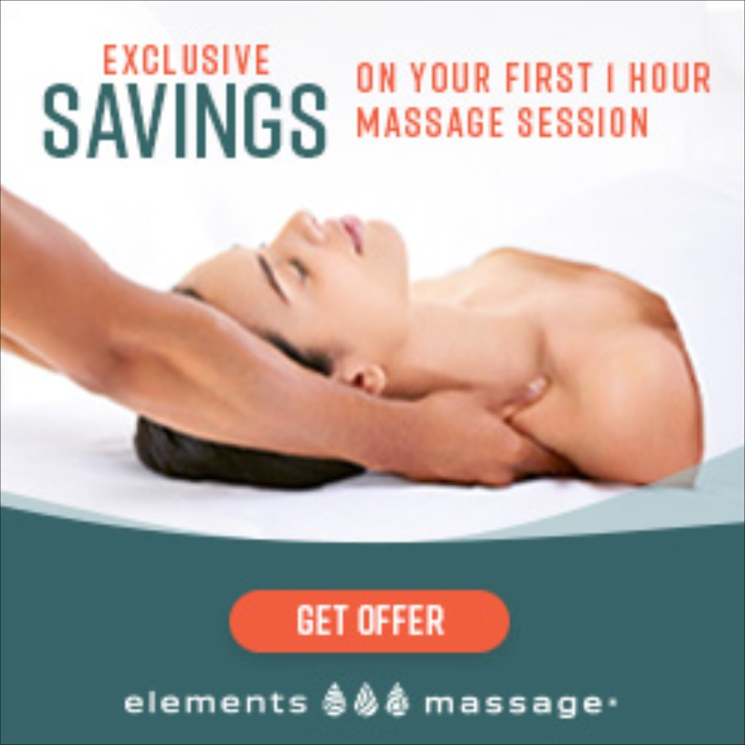 Elements Massage Facebook ad: Routine massage with Elements Massage isn’t just a…