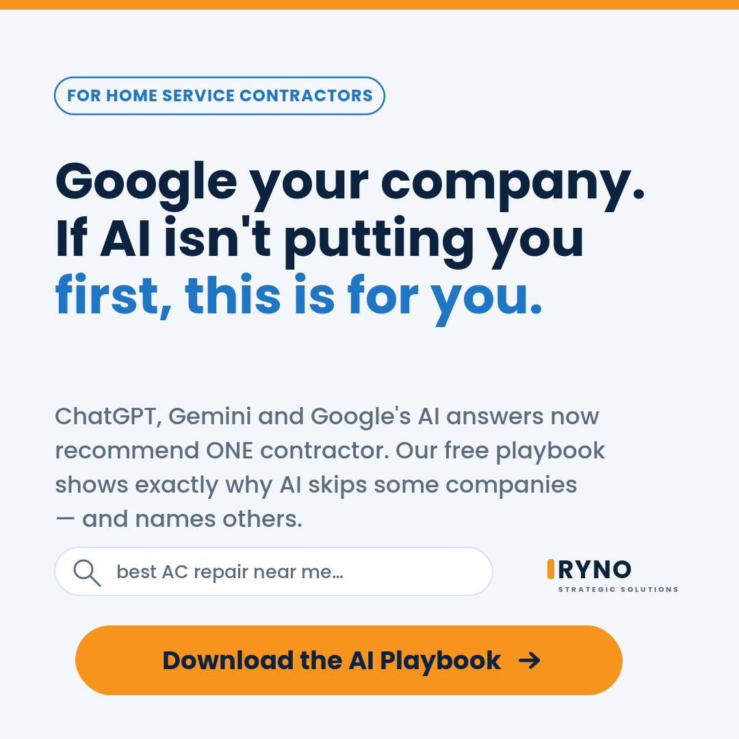 RYNO Strategic Solutions Facebook ad: The Free AI Visibility Playbook