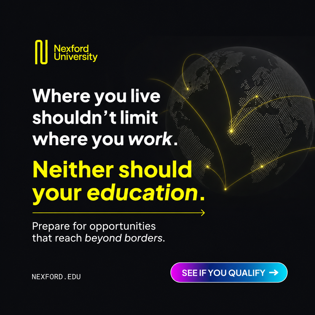 Nexford University Facebook ad