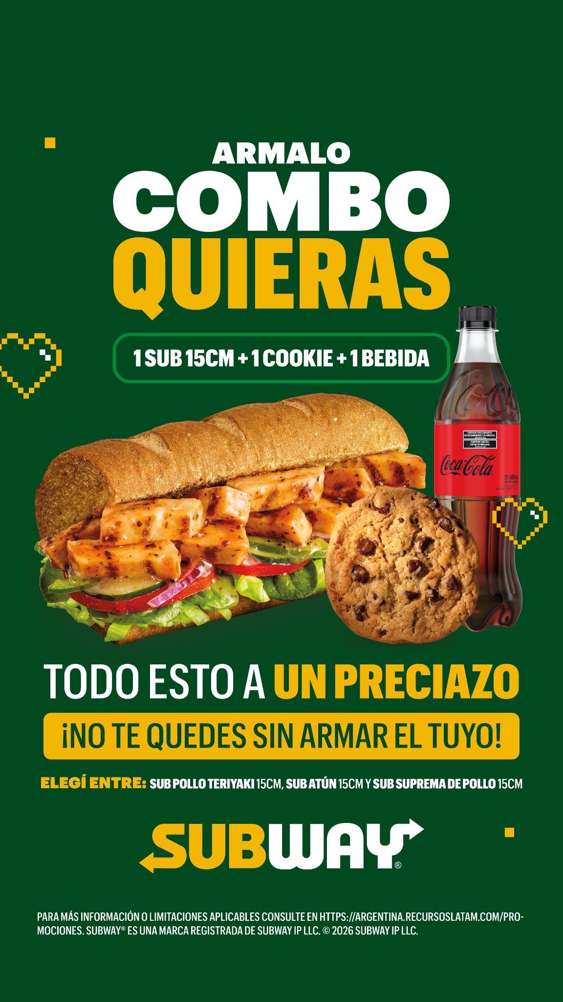 Subway Argentina Facebook ad from Feb 24, 2026