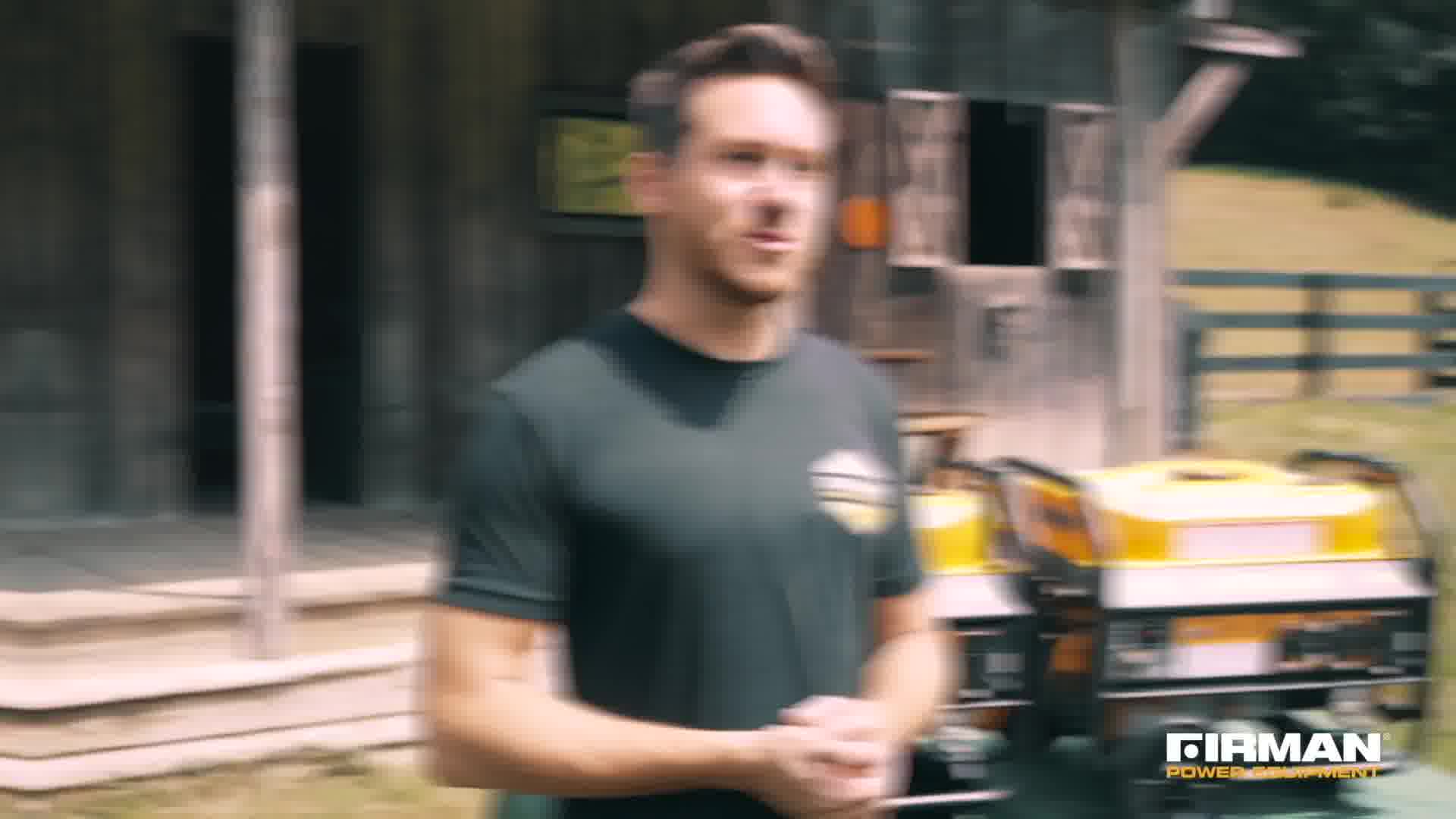 Firman Power Equipment Facebook ad: Play It Safe: Take Your Generator Outside!