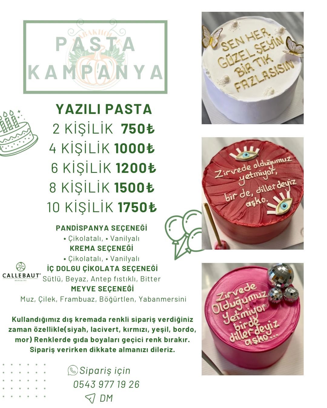 kabakhouse Facebook ad: Pastalarda Bahar&Yaz Kampanyası