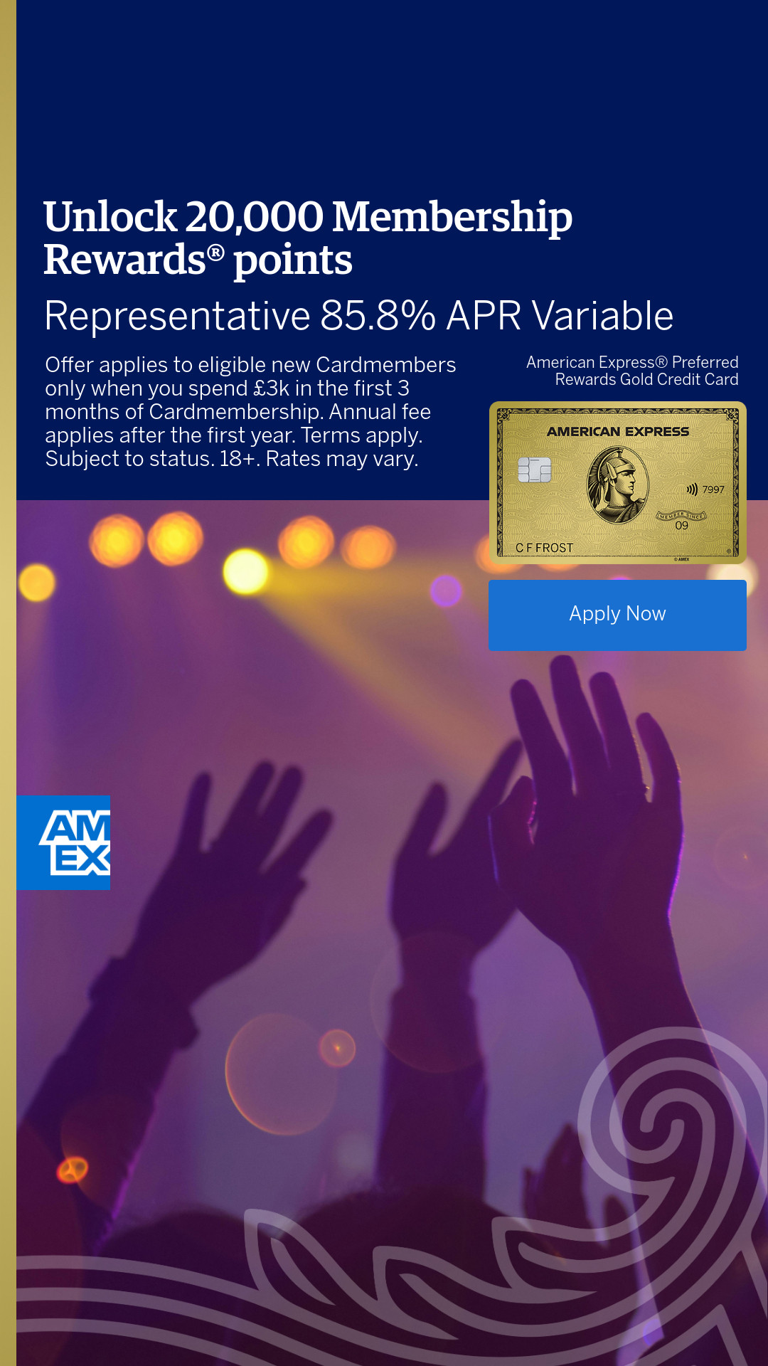 American Express Facebook ad