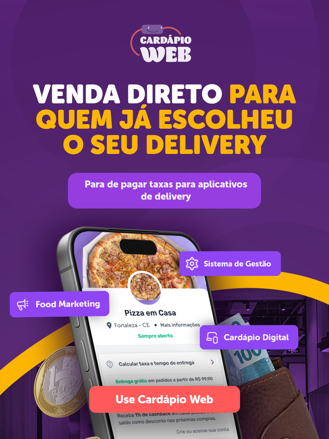 Cardápio Web Facebook ad