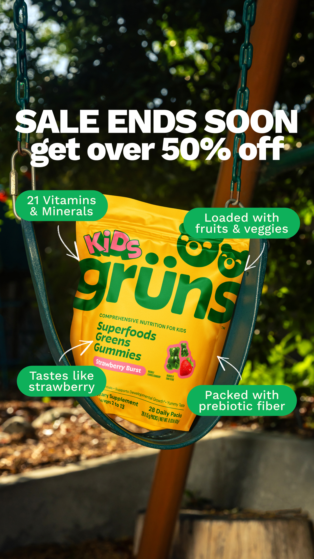 Grüns Kids Facebook ad