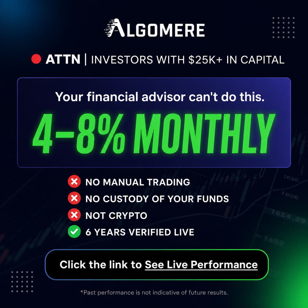 Algomere Facebook ad: Looking to diversify your portfolio?