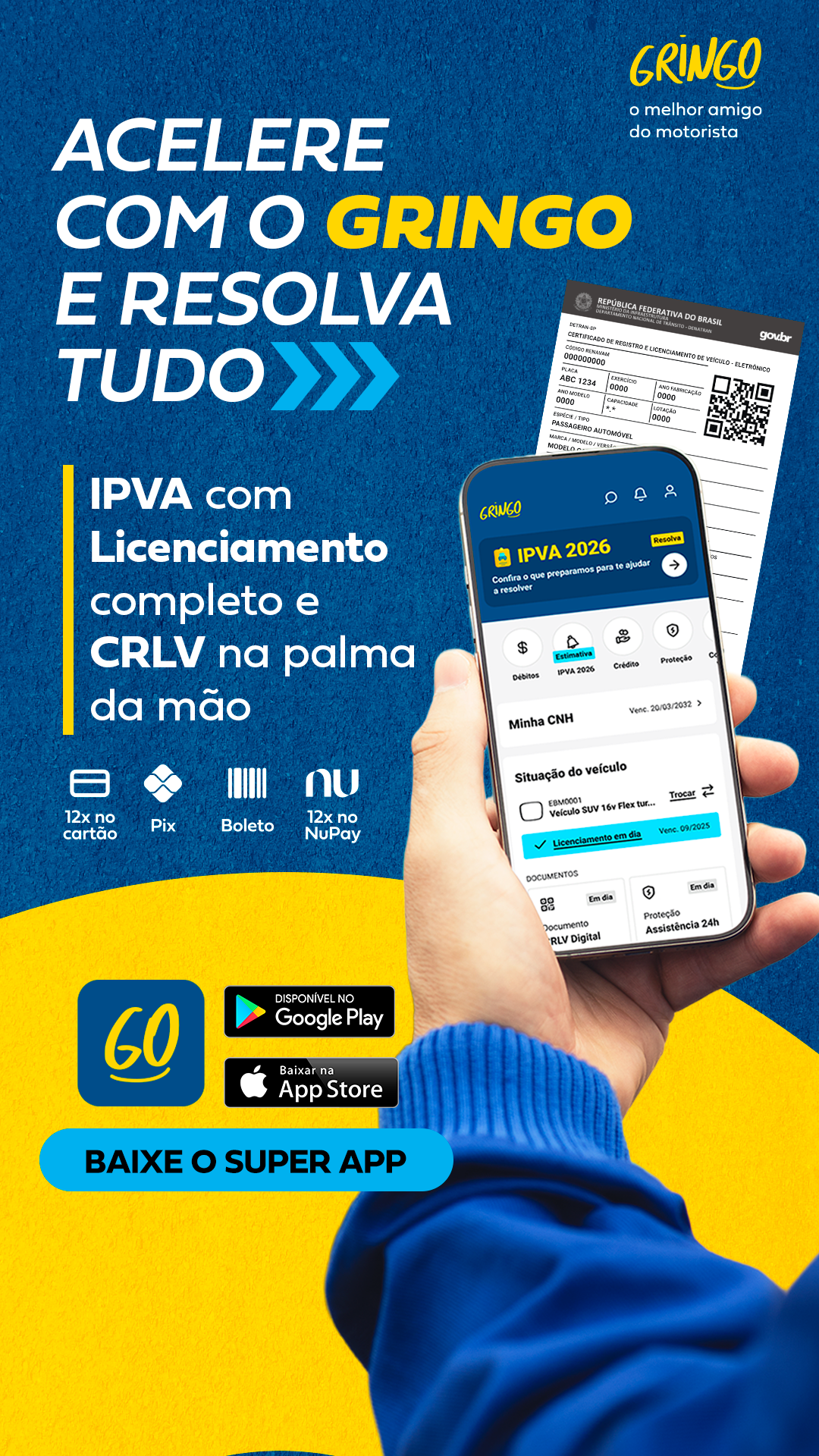 Gringo, CNH e veículo Facebook ad from Jan 5, 2026