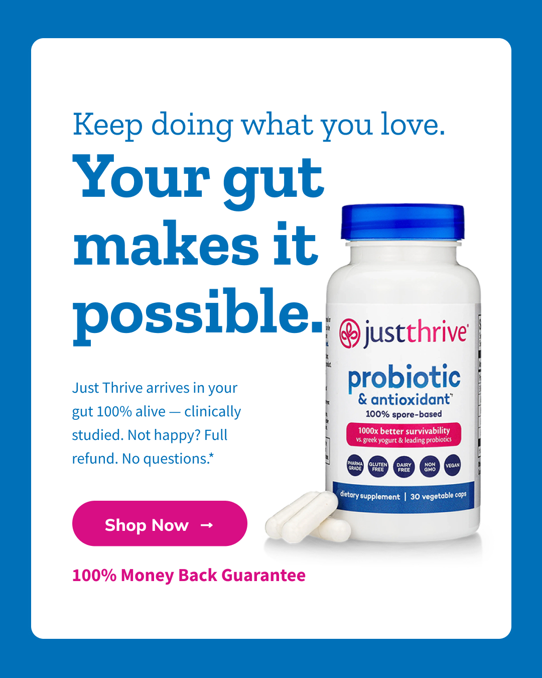Just Thrive Facebook ad