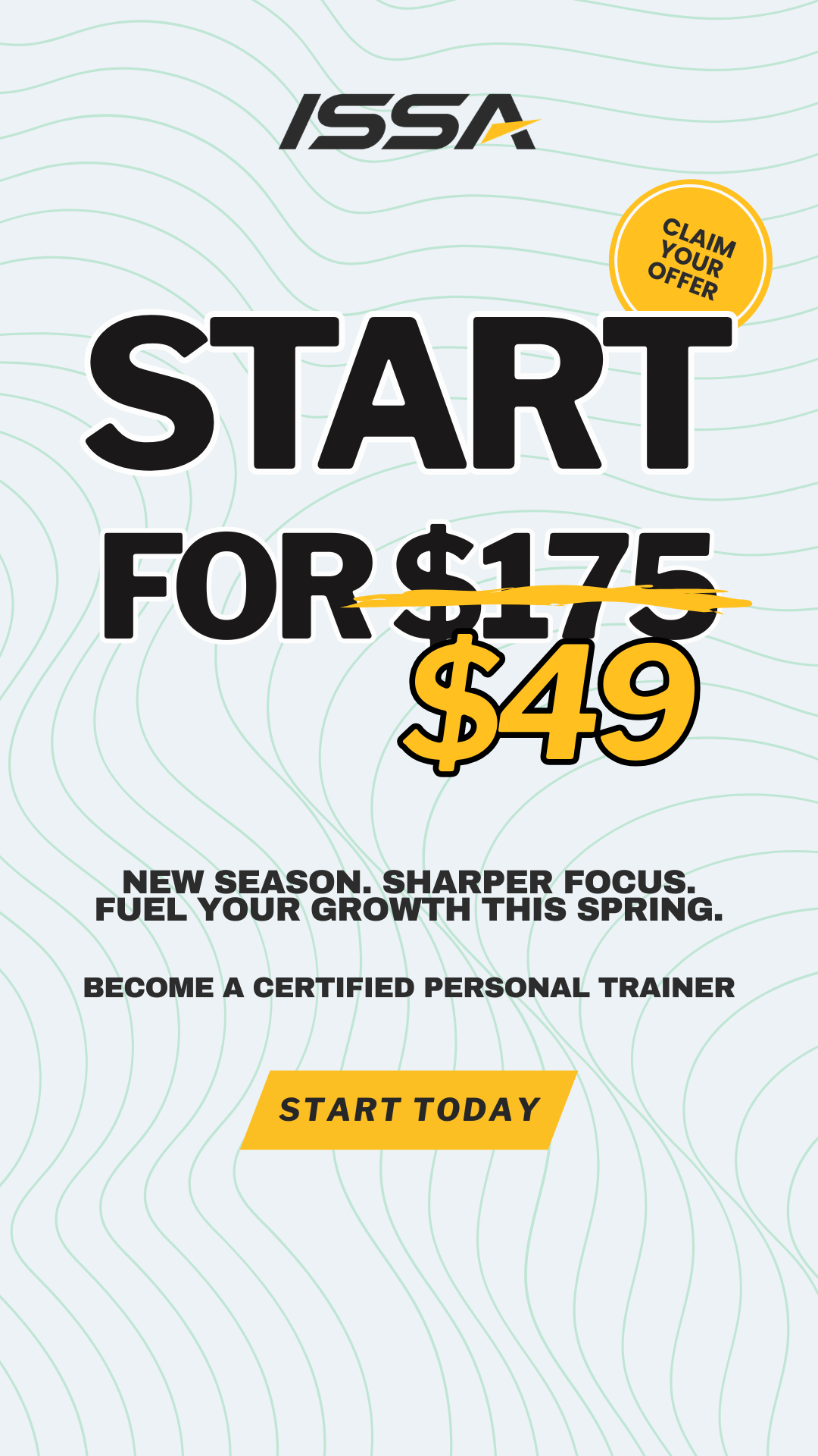 ISSA (International Sports Sciences Association) Facebook ad
