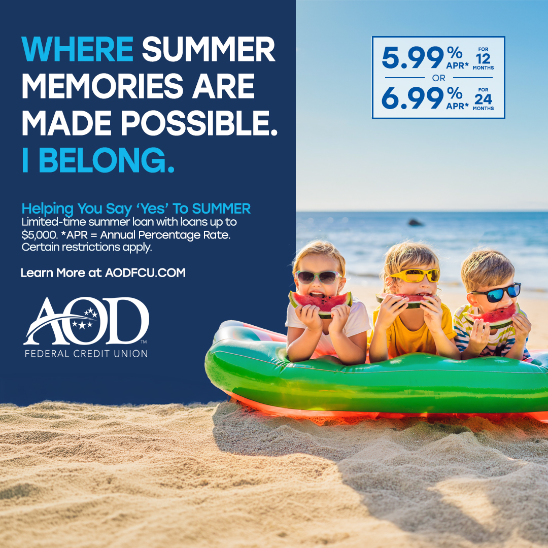 AOD Federal Credit Union Facebook ad: Say YES to Summer!