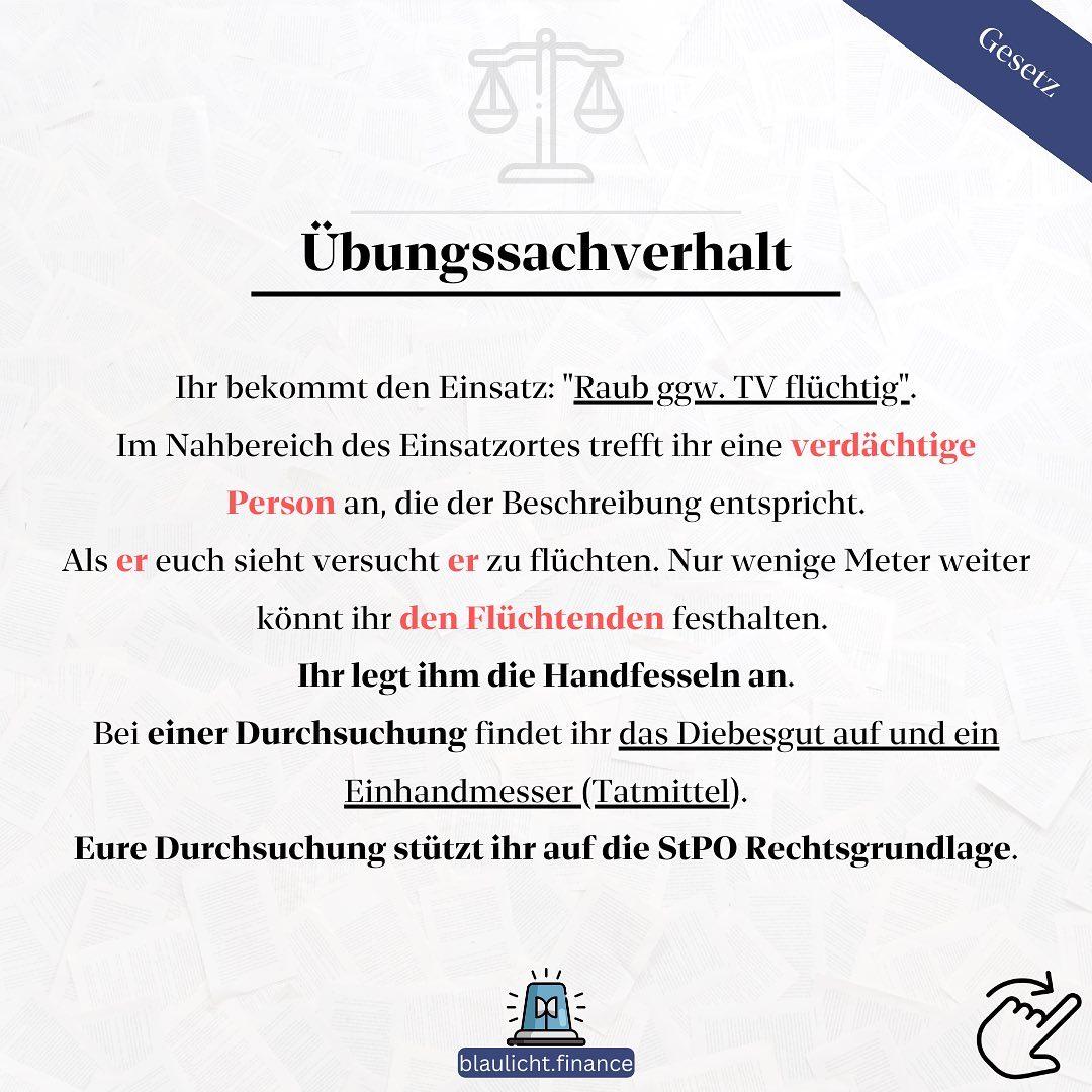 Blaulicht.Finance Facebook ad: Wie hast du den Sachverhalt gelöst?